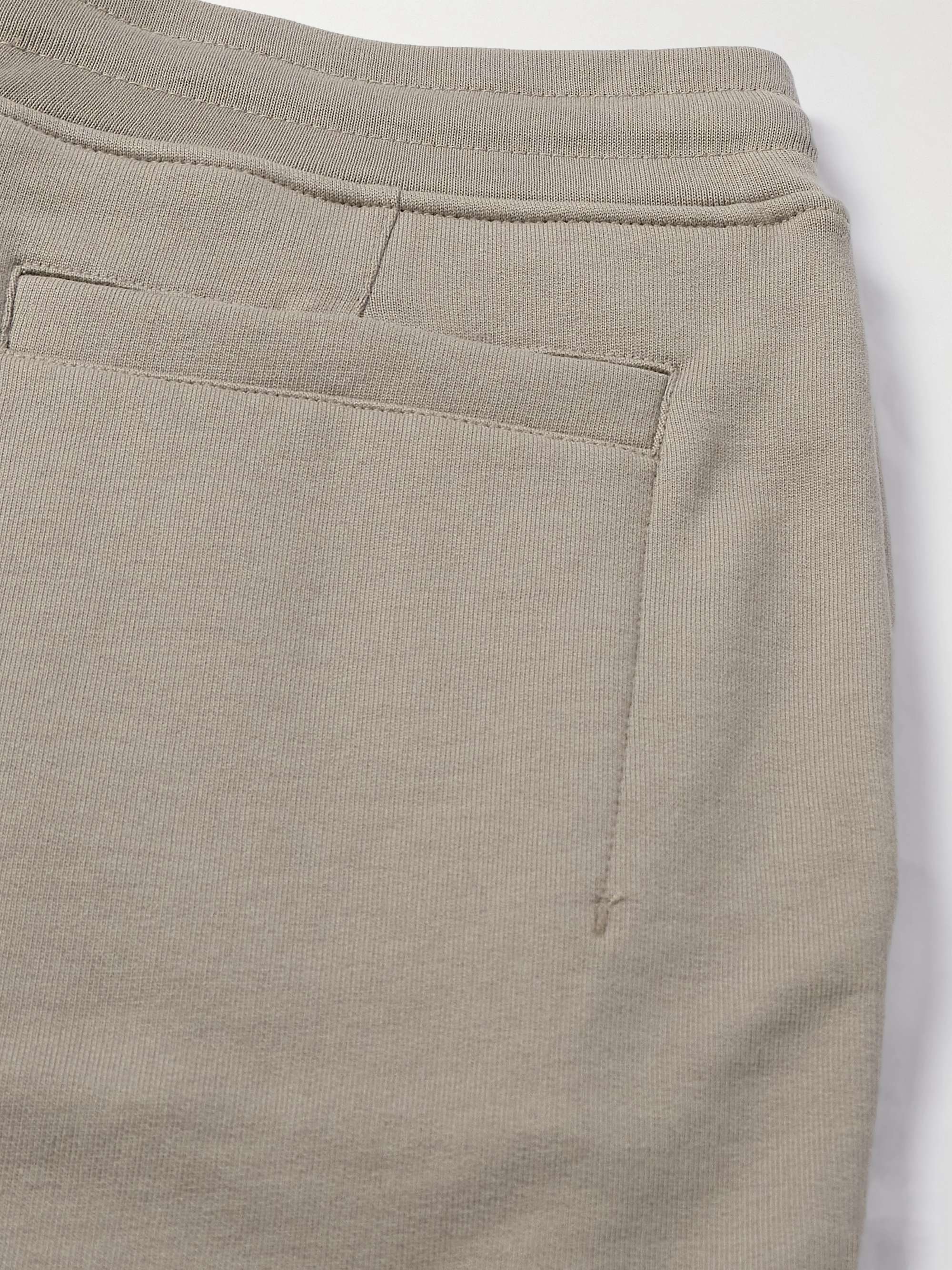 HANDVAERK Varsity Straight-Leg Cotton-Jersey Drawstring Shorts