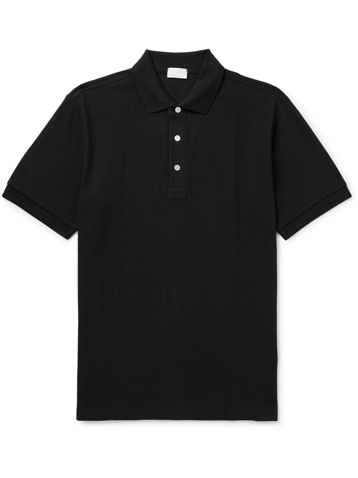 Håndværk Pima Cotton-piqué Polo Shirt In Black