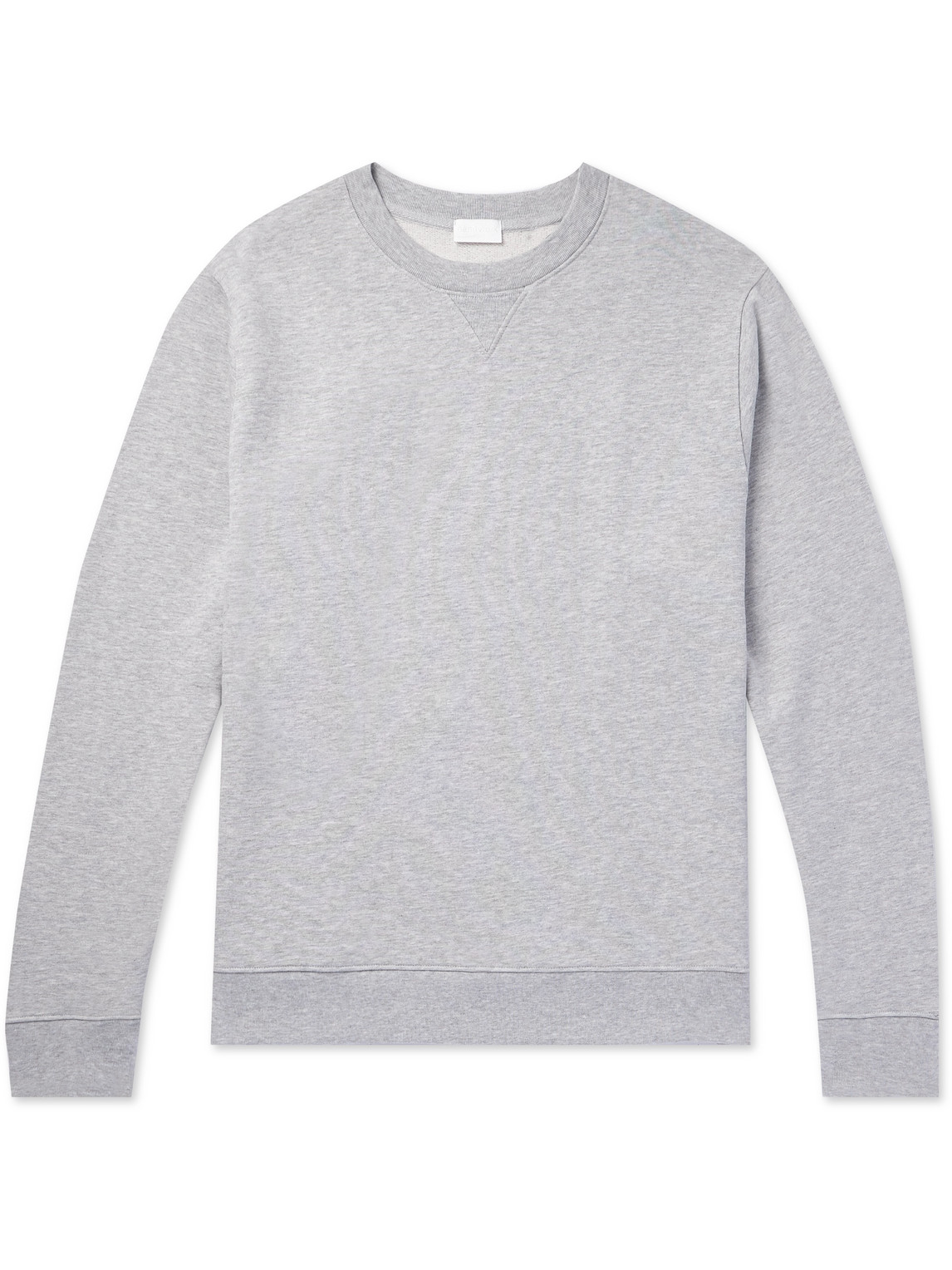 Håndværk Mélange Pima Cotton-jersey Sweatshirt In Gray