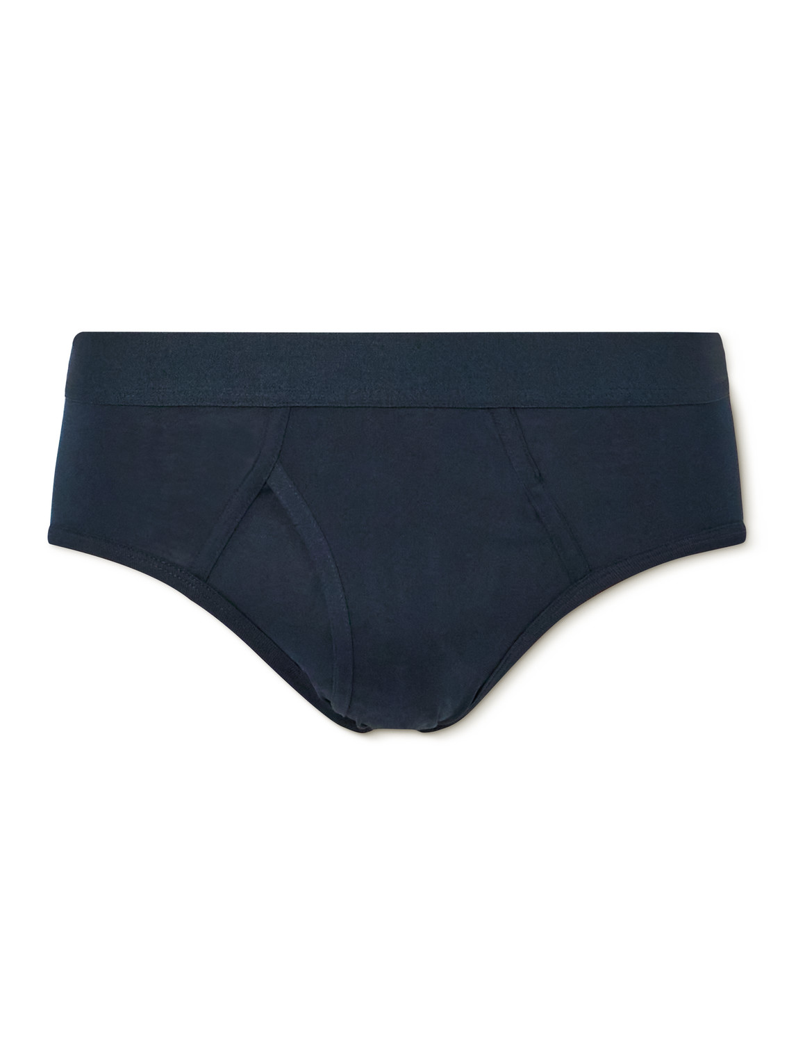 Håndværk Pima Cotton-jersey Briefs In Blue