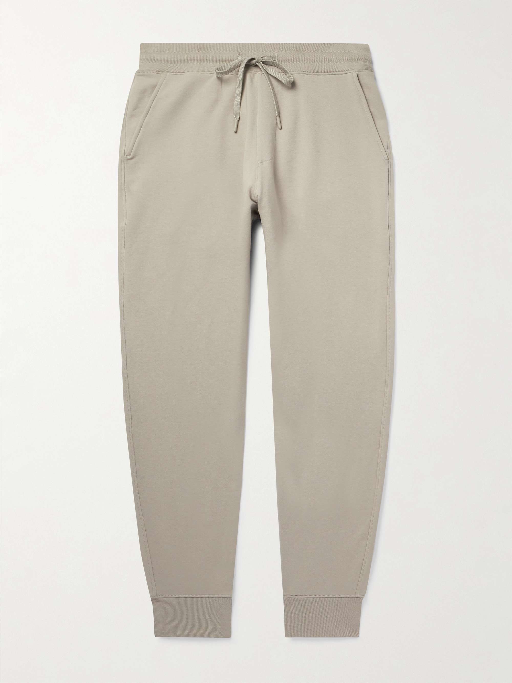 Slim-Fit Tapered Flex Stretch Organic Cotton-Jersey Sweatpants