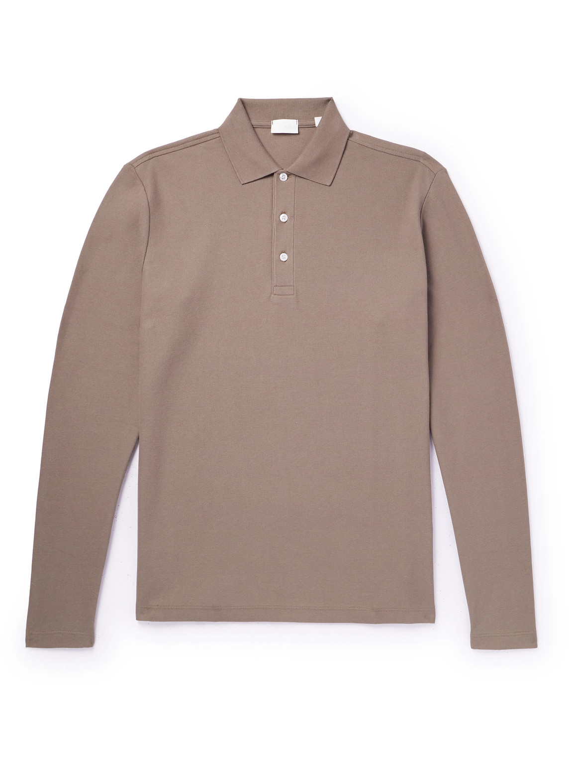 Håndværk Pima Cotton-piqué Polo Shirt In Brown