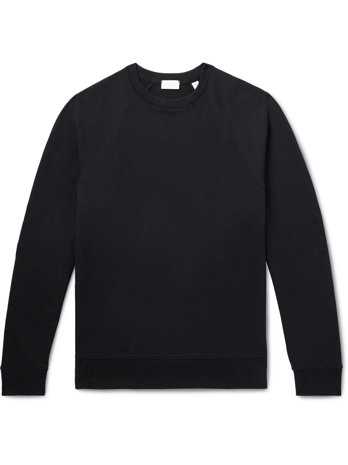 Håndværk Flex Stretch Organic Cotton-jersey Sweatshirt In Black