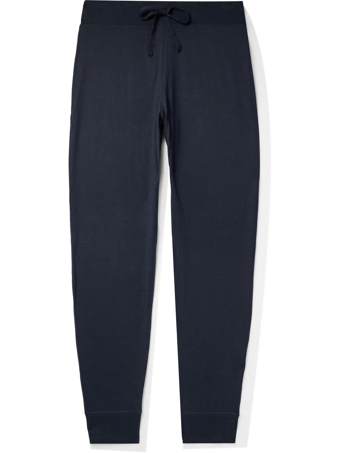 Håndværk Tapered Cotton-jersey Pyjama Trousers In Blue