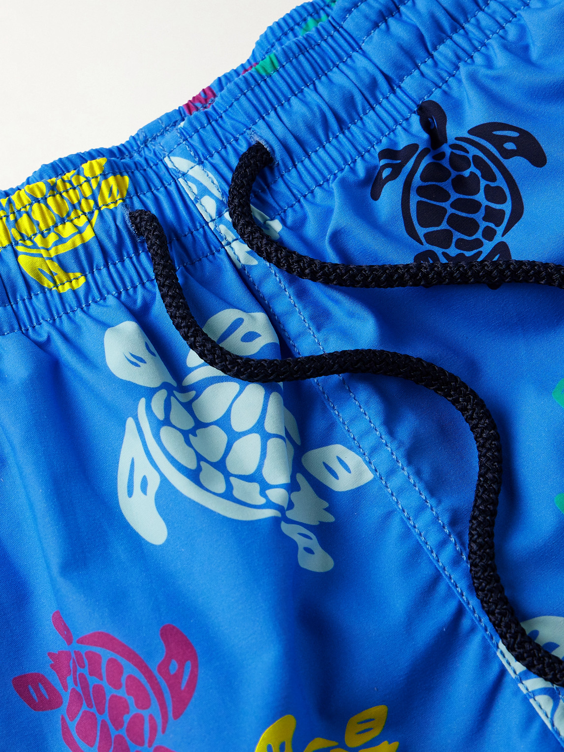 Shop Vilebrequin Moorea Straight-leg Mid-length Printed Econyl® Swim Shorts In Blue