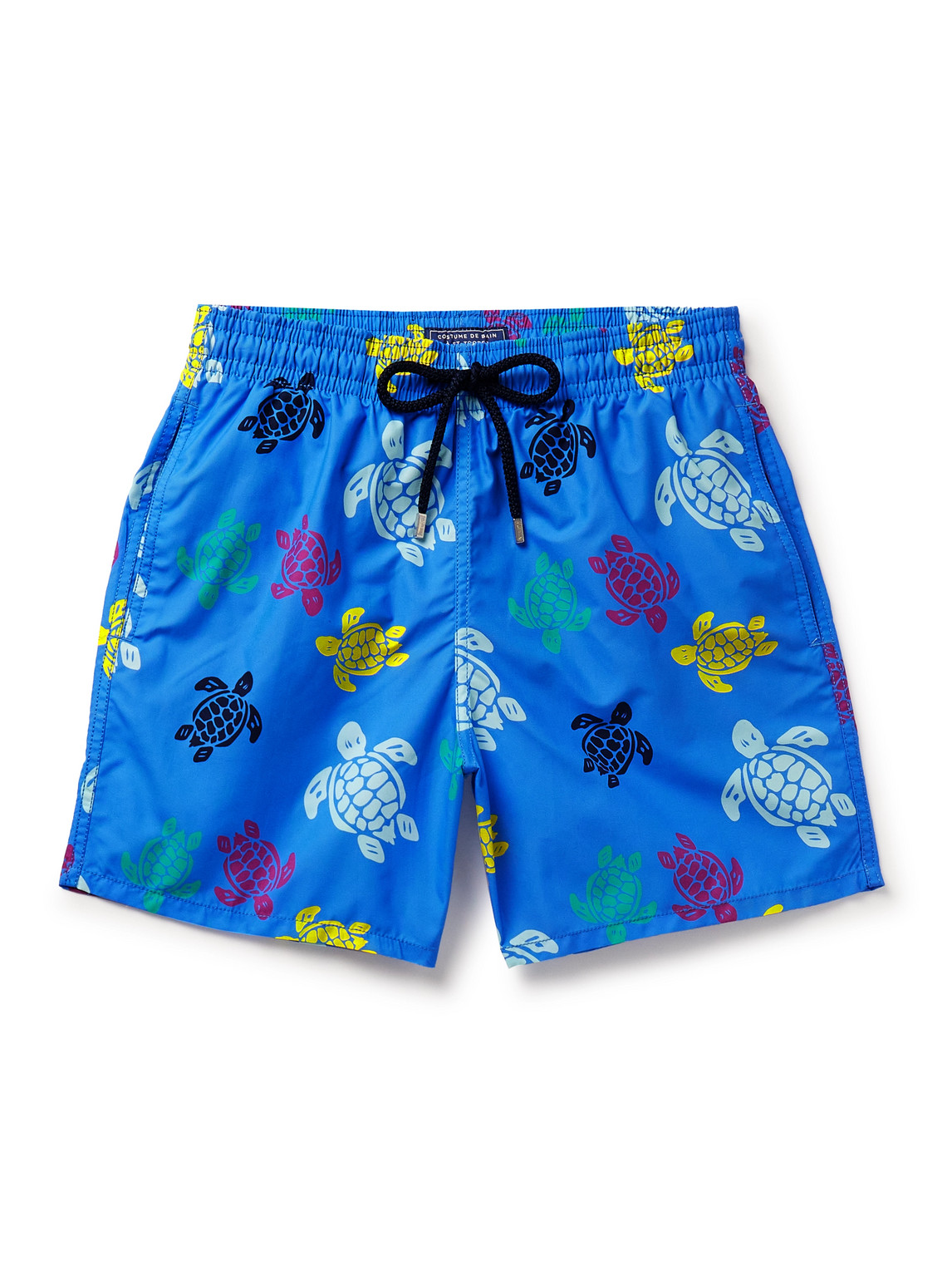 Vilebrequin Moorea Straight-leg Mid-length Printed Econyl® Swim Shorts In Blue