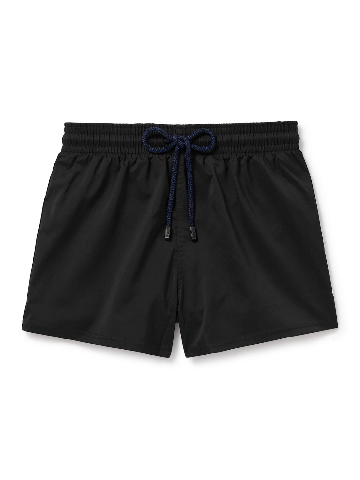 Vilebrequin Man Slim-fit Short-length Recycled Swim Shorts In Black