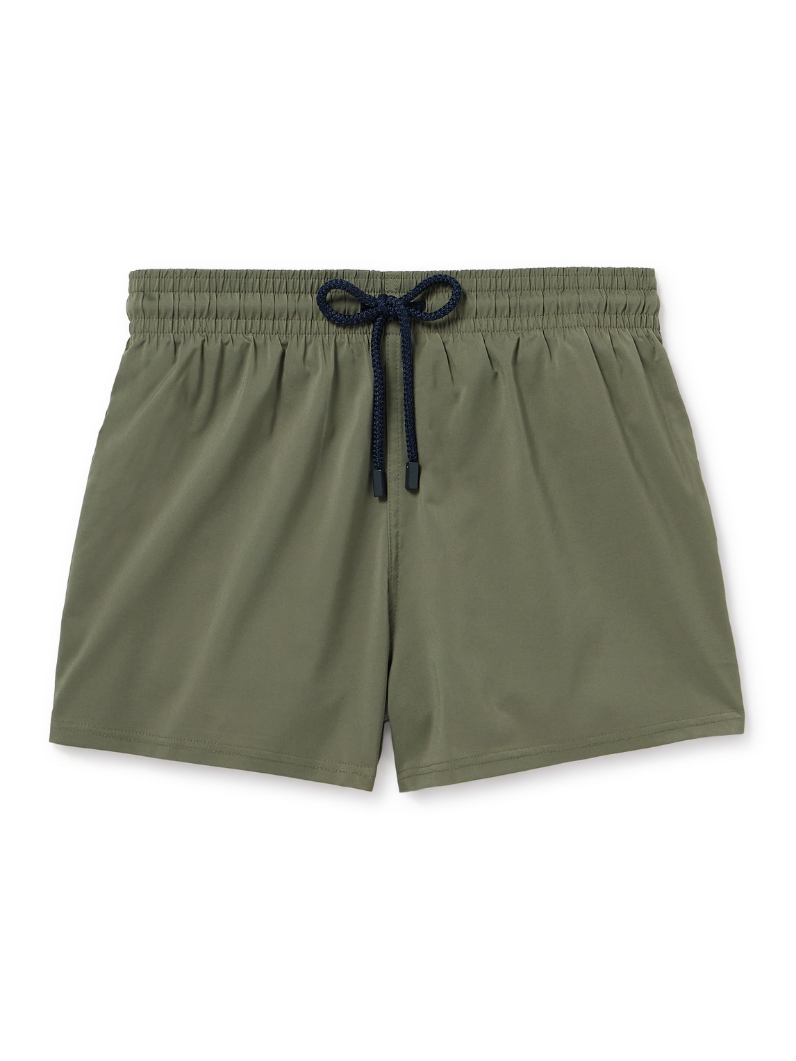 Vilebrequin Man Slim-fit Short-length Recycled Swim Shorts In Green