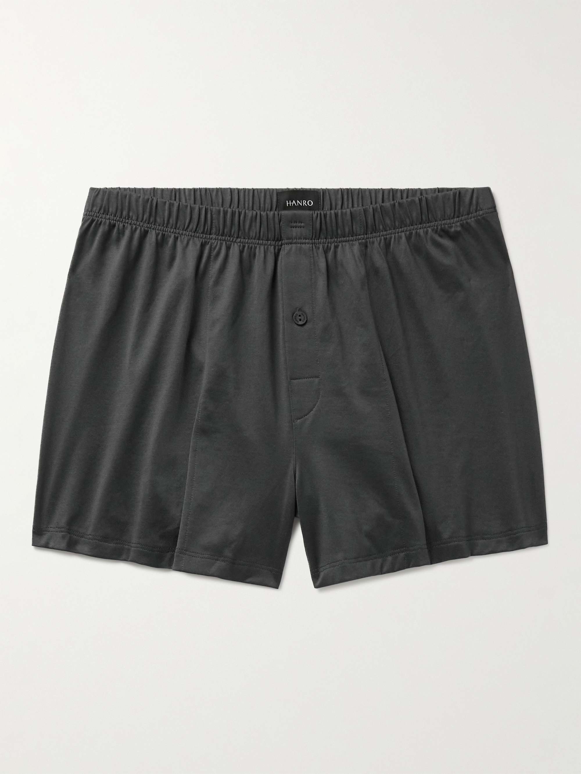 HANRO Sporty Mercerised Cotton Boxer Shorts for Men