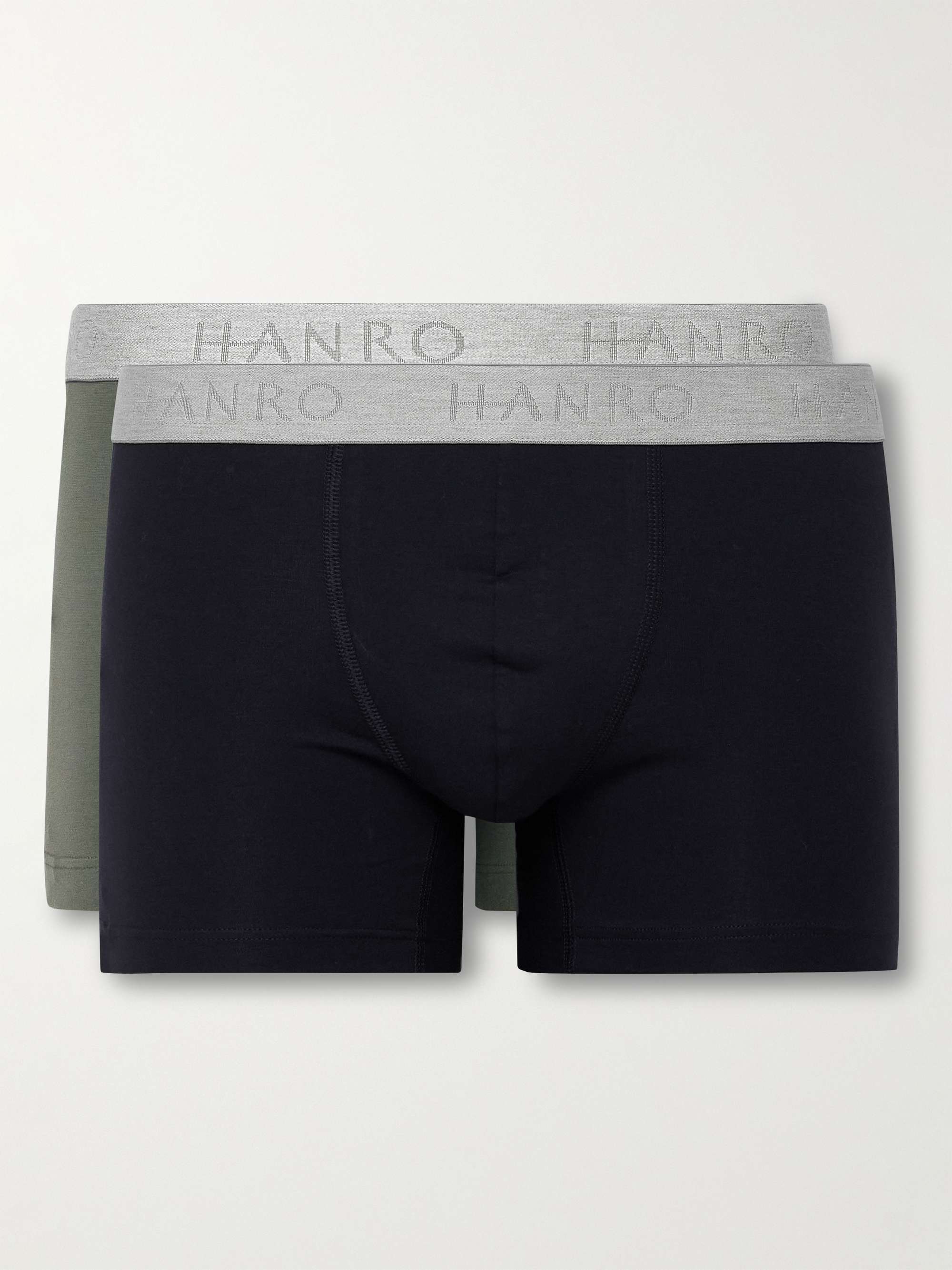 Two-Pack Stretch-Cotton Boxer Briefs