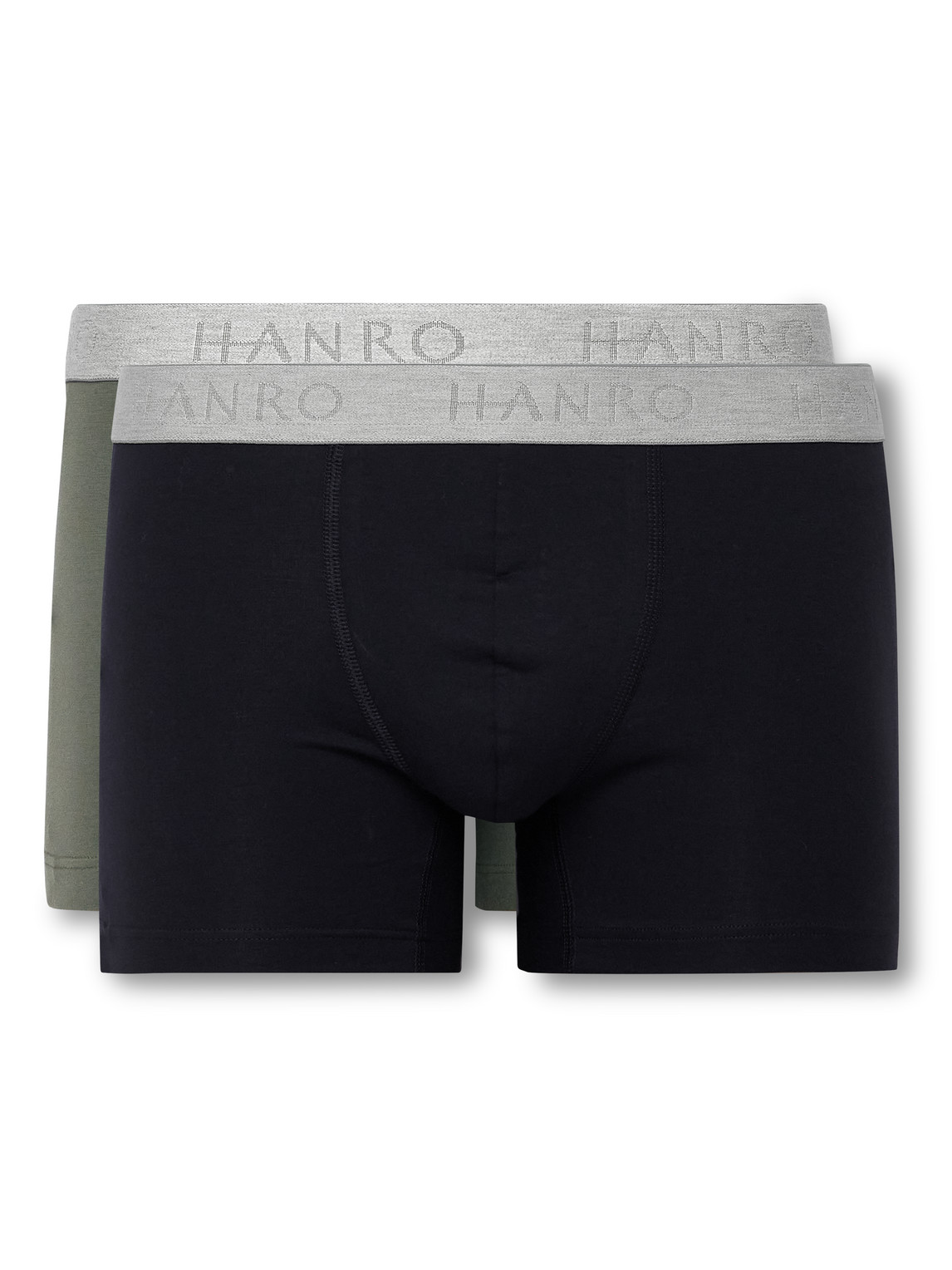 Hanro Two-pack Stretch-cotton Boxer Briefs In Multi