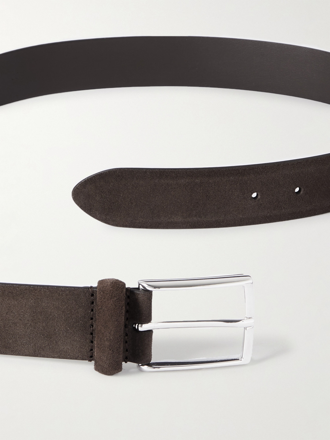 Shop Anderson's 3.5cm Suede Belt In Brown