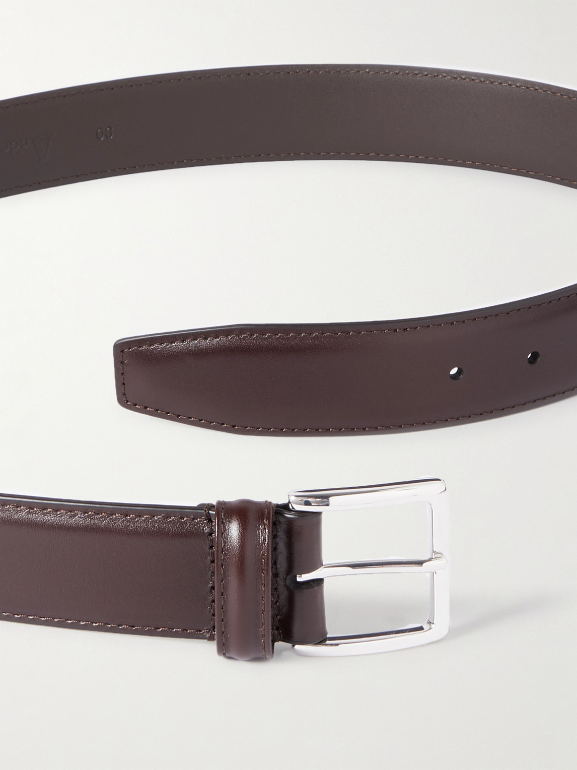 Shop Anderson's 3.5cm Leather Belt In Brown