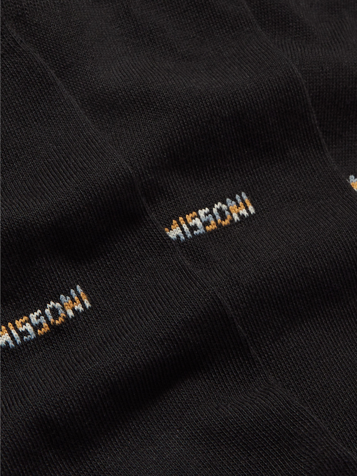 Shop Missoni Three-pack Cotton-blend Socks In Black