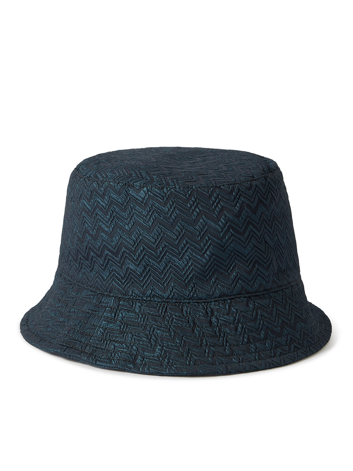 Missoni Striped Jacquard Bucket Hat In Blue