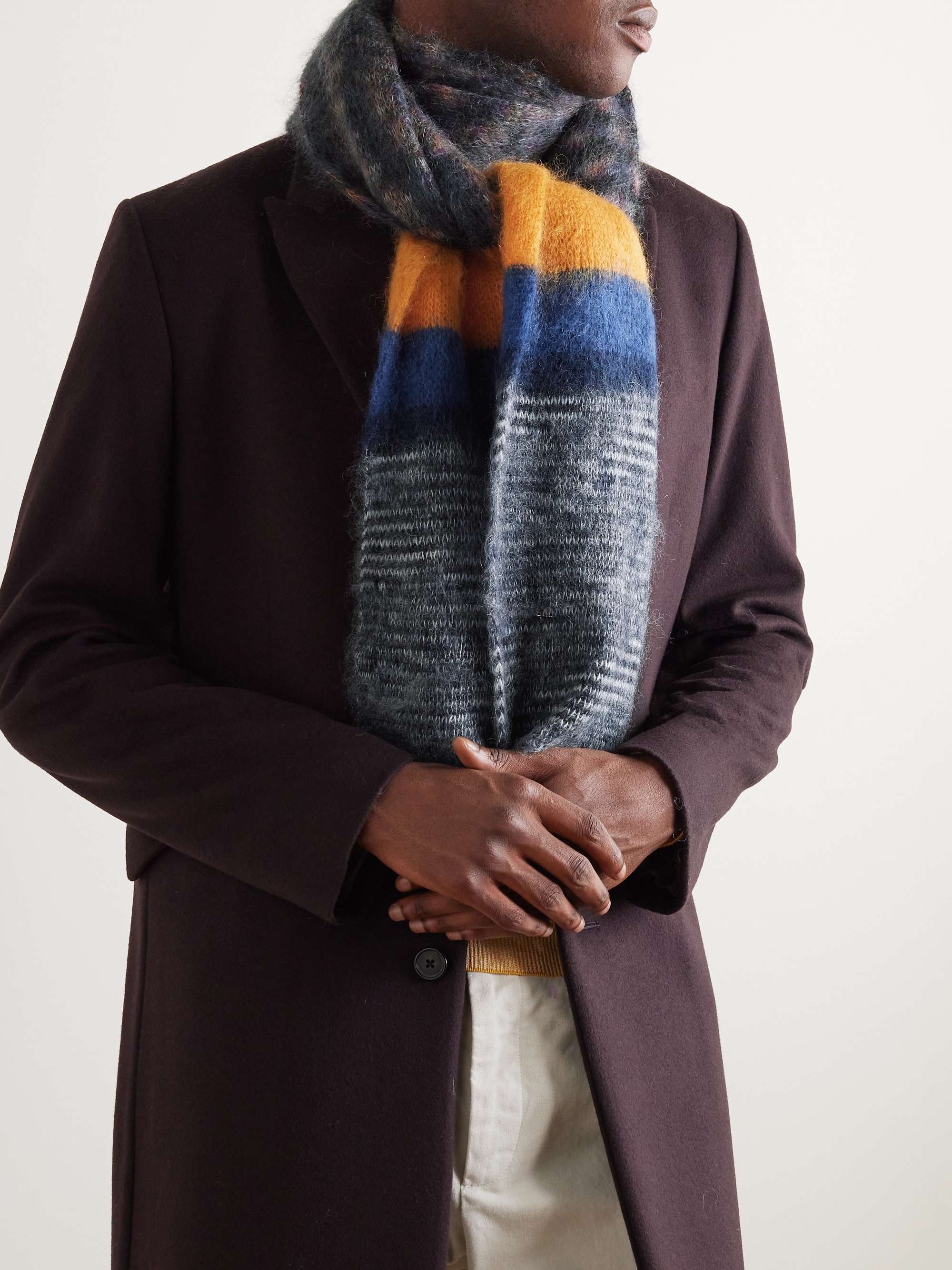 Mohair and wool scarf