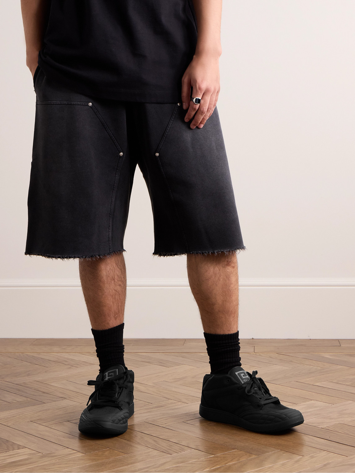 Logo-Debossed Suede and Leather-Trimmed Canvas Sneakers — 2