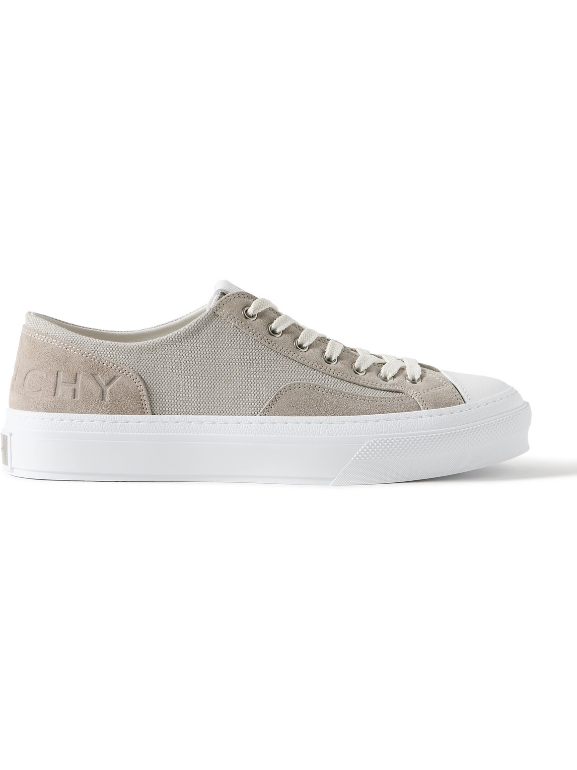 Givenchy City Sneakers In Canvas And Suede In Neutrals