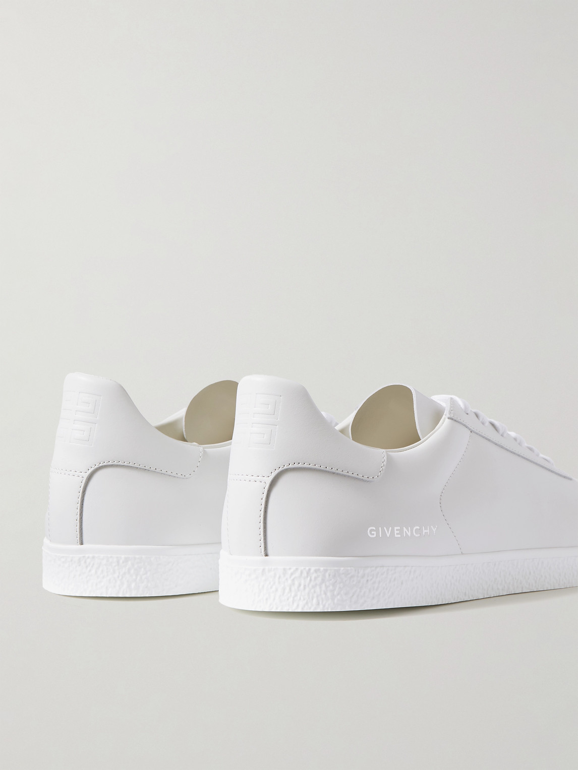 Shop Givenchy Town Leather Sneakers In White