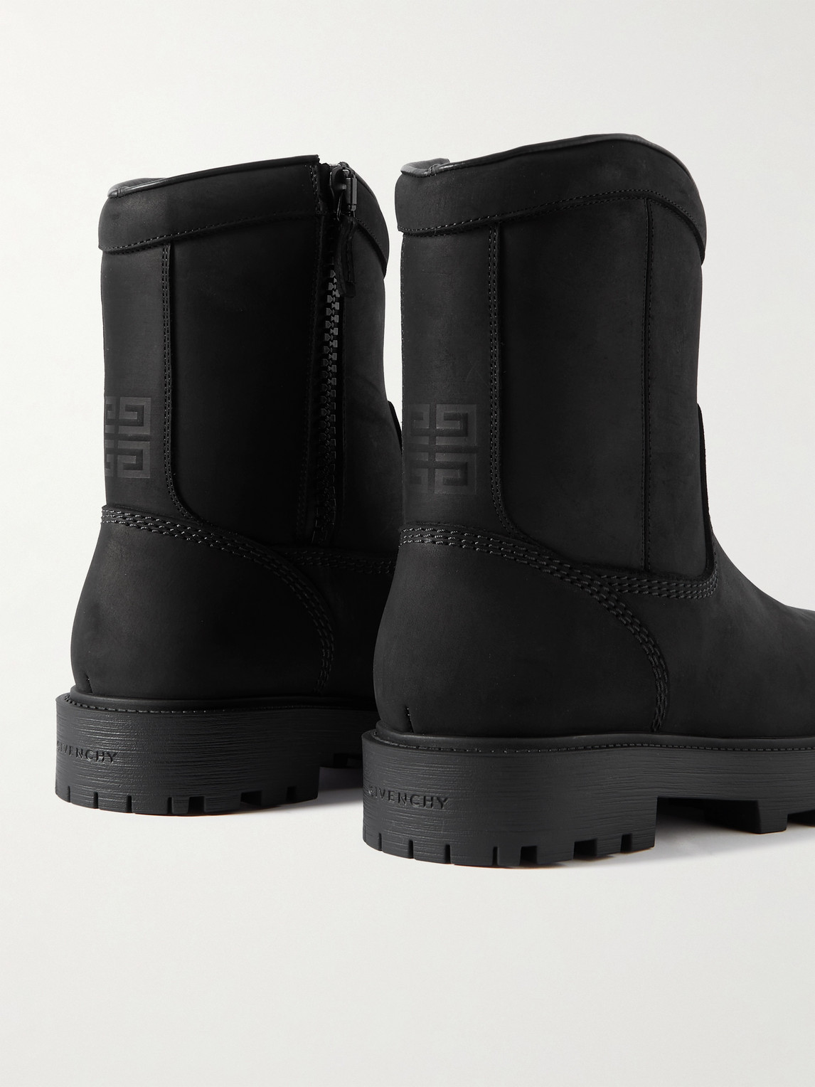 Shop Givenchy Storm Nubuck Boots In Black