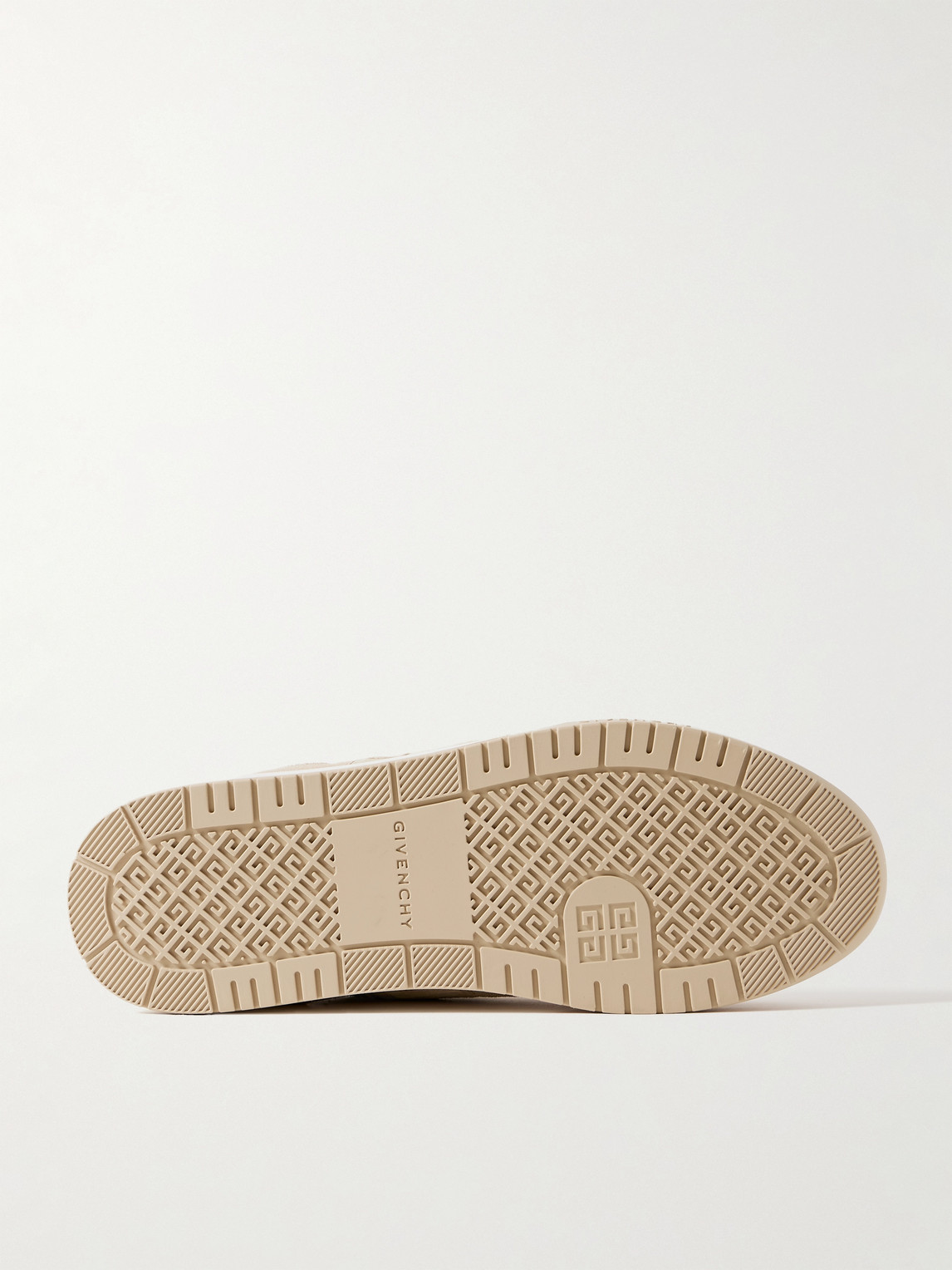 Shop Givenchy G4 Logo-embossed Suede Sneakers In Neutrals