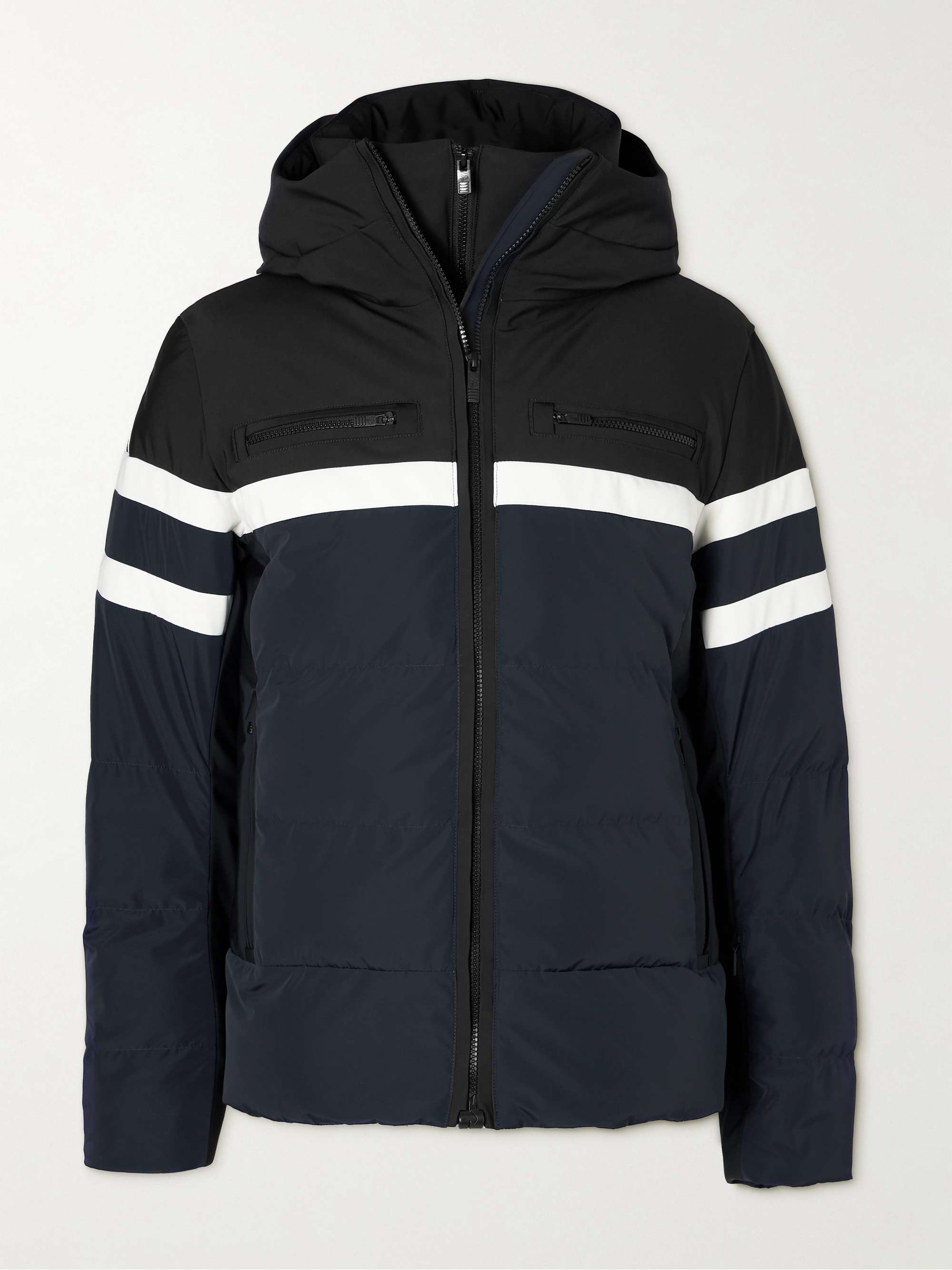 FUSALP Abelban Quilted Colour-Block Hooded Ski Jacket