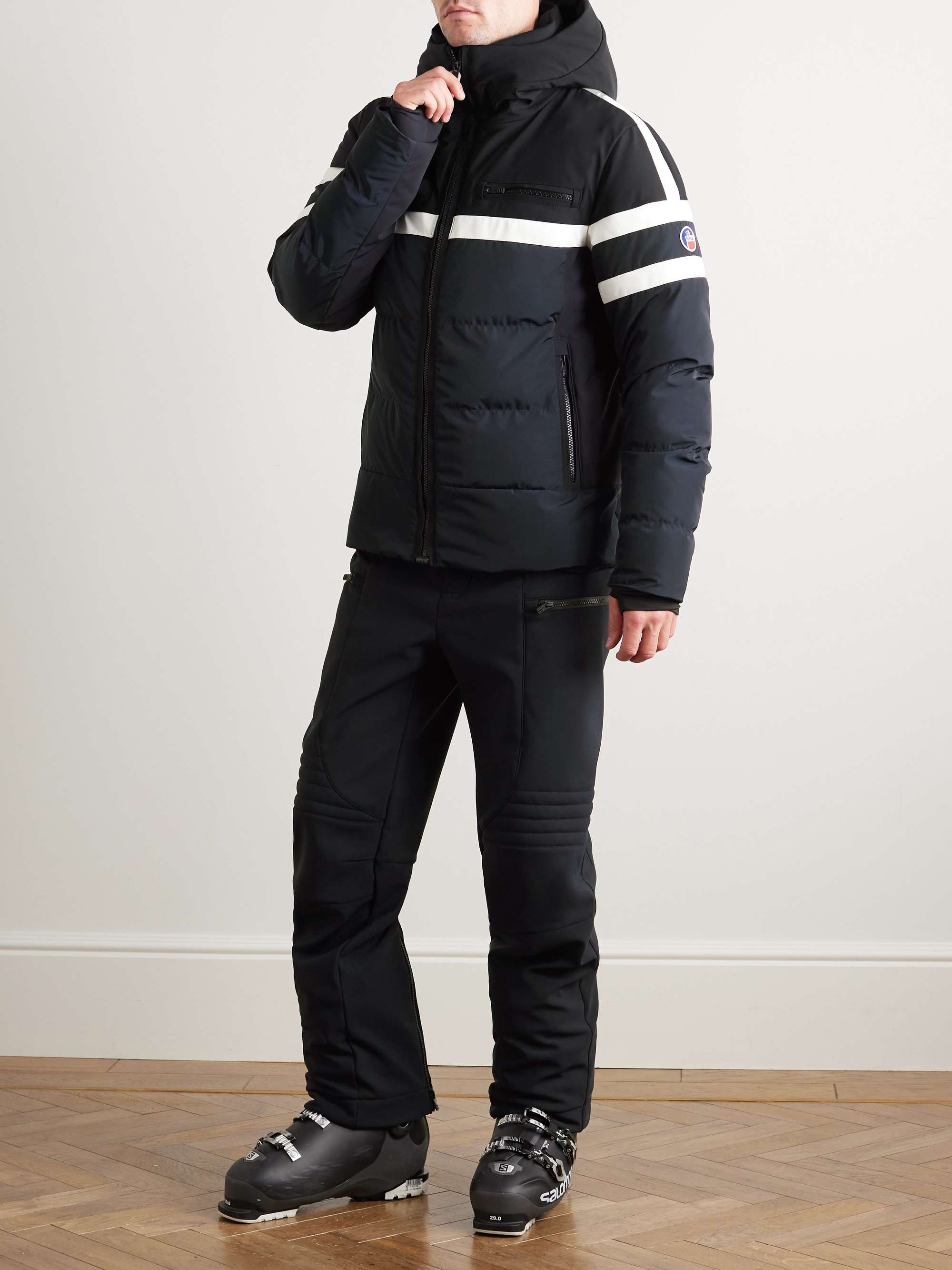 FUSALP Abelban Quilted Colour-Block Hooded Ski Jacket