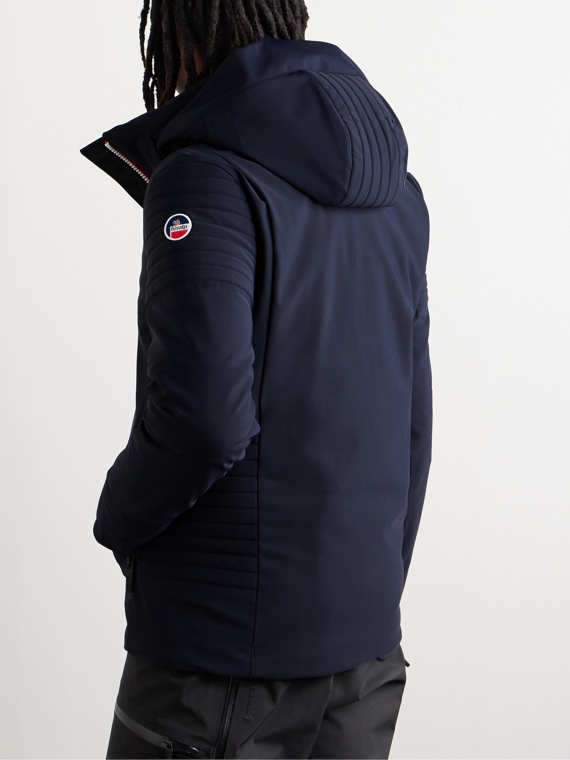 Power Logo-Appliquéd Padded Shell Hooded Jacket