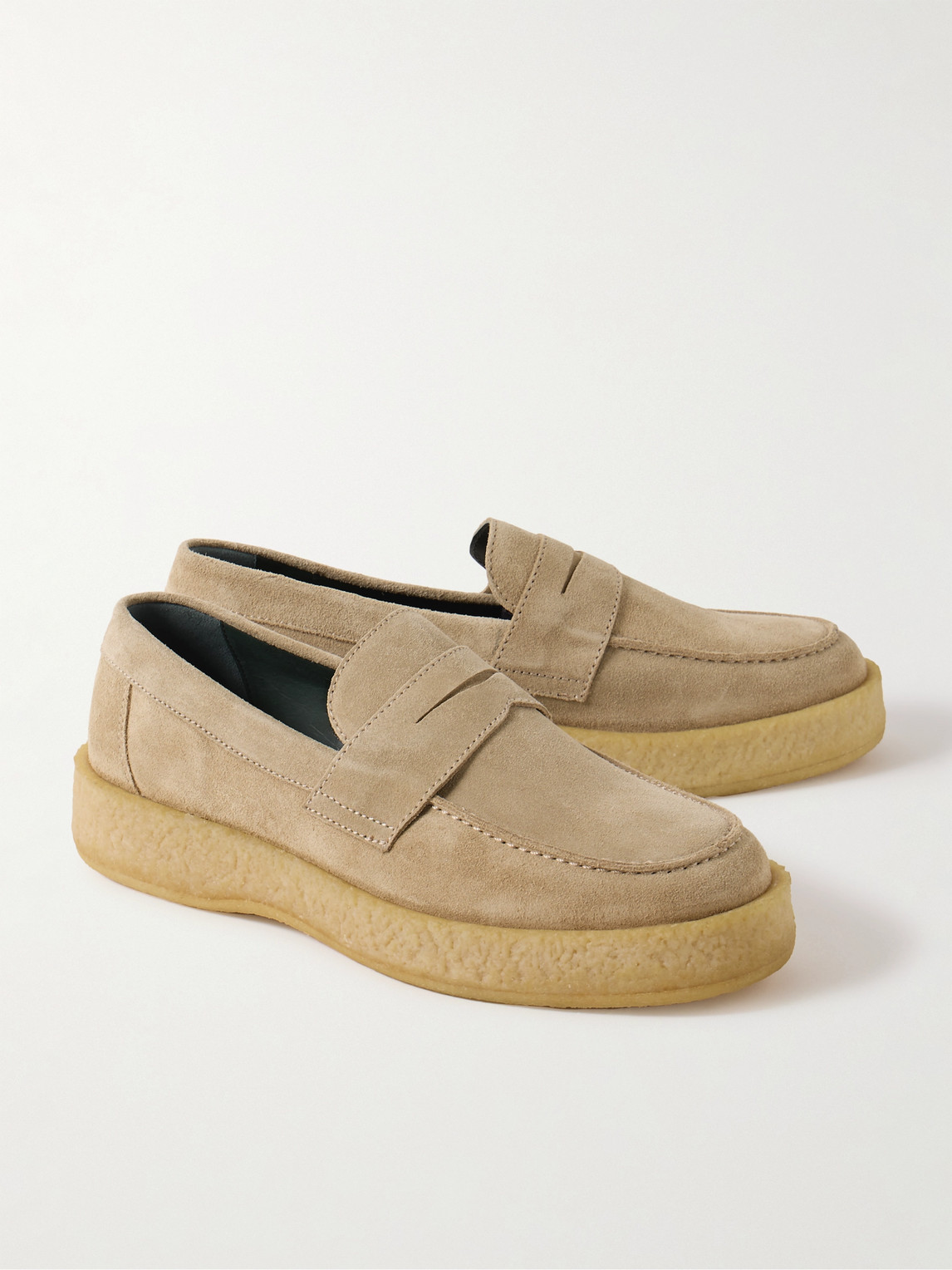 Shop Vinny's Creeper Suede Penny Loafer In Brown