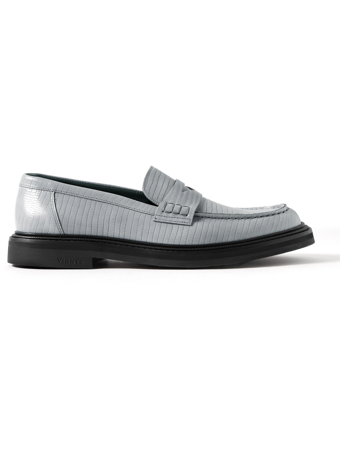 Vinnee Lizard-Effect Leather Penny Loafers