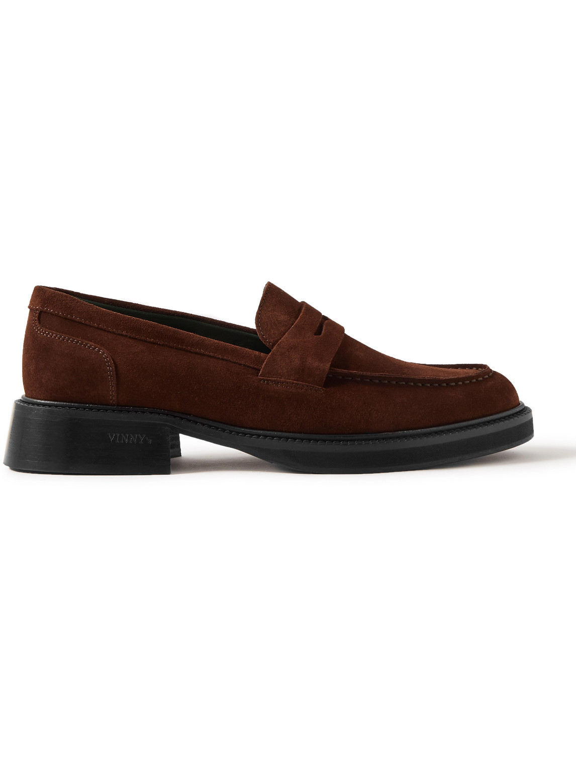 Heeled Townee Suede Penny Loafers