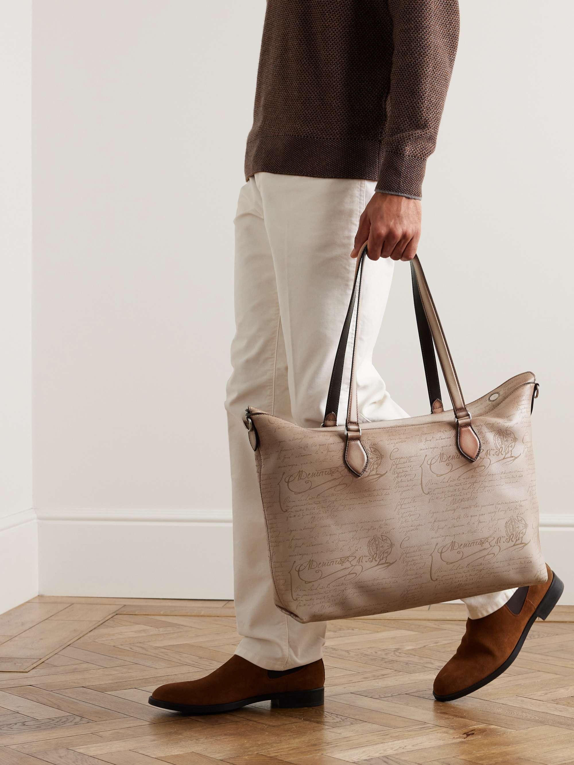 Berluti Scritto Patina Leather Sacoche