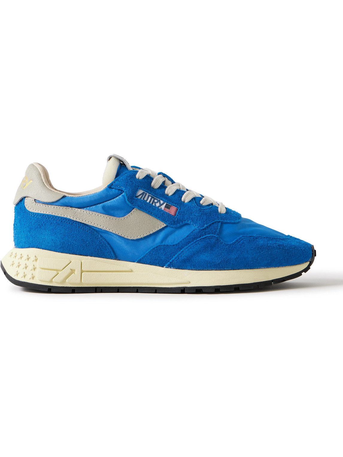 Shop Autry Reelwind Low Suede And Shell Sneakers In Blue