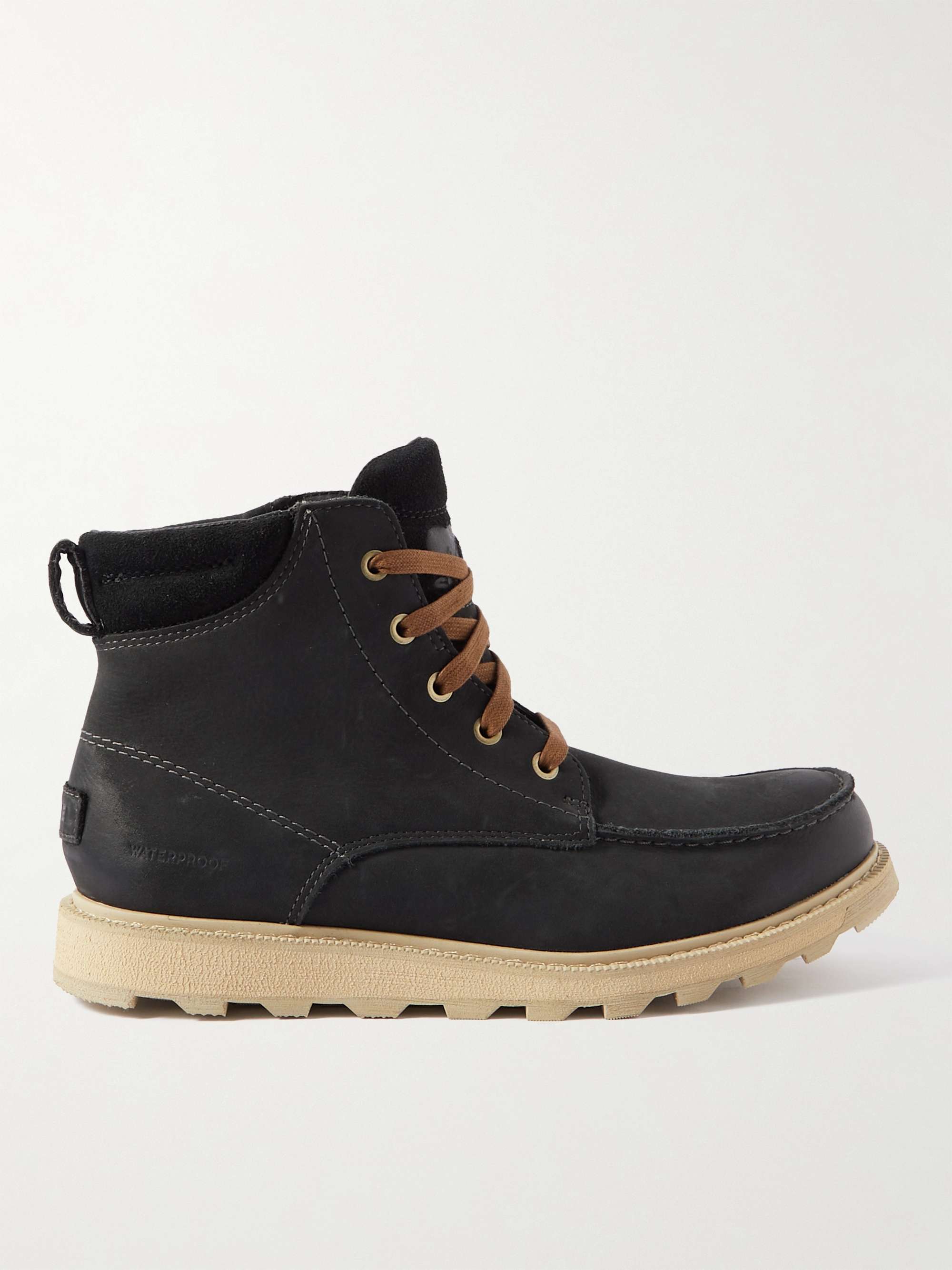 SOREL Madson II Suede-Trimmed Leather Boots for Men | MR PORTER