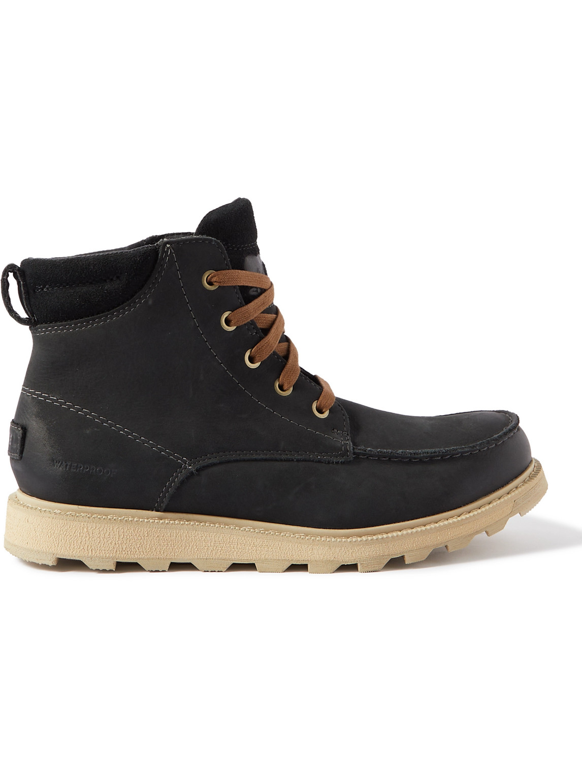 Shop Sorel Madson Ii Suede-trimmed Leather Boots In Gray