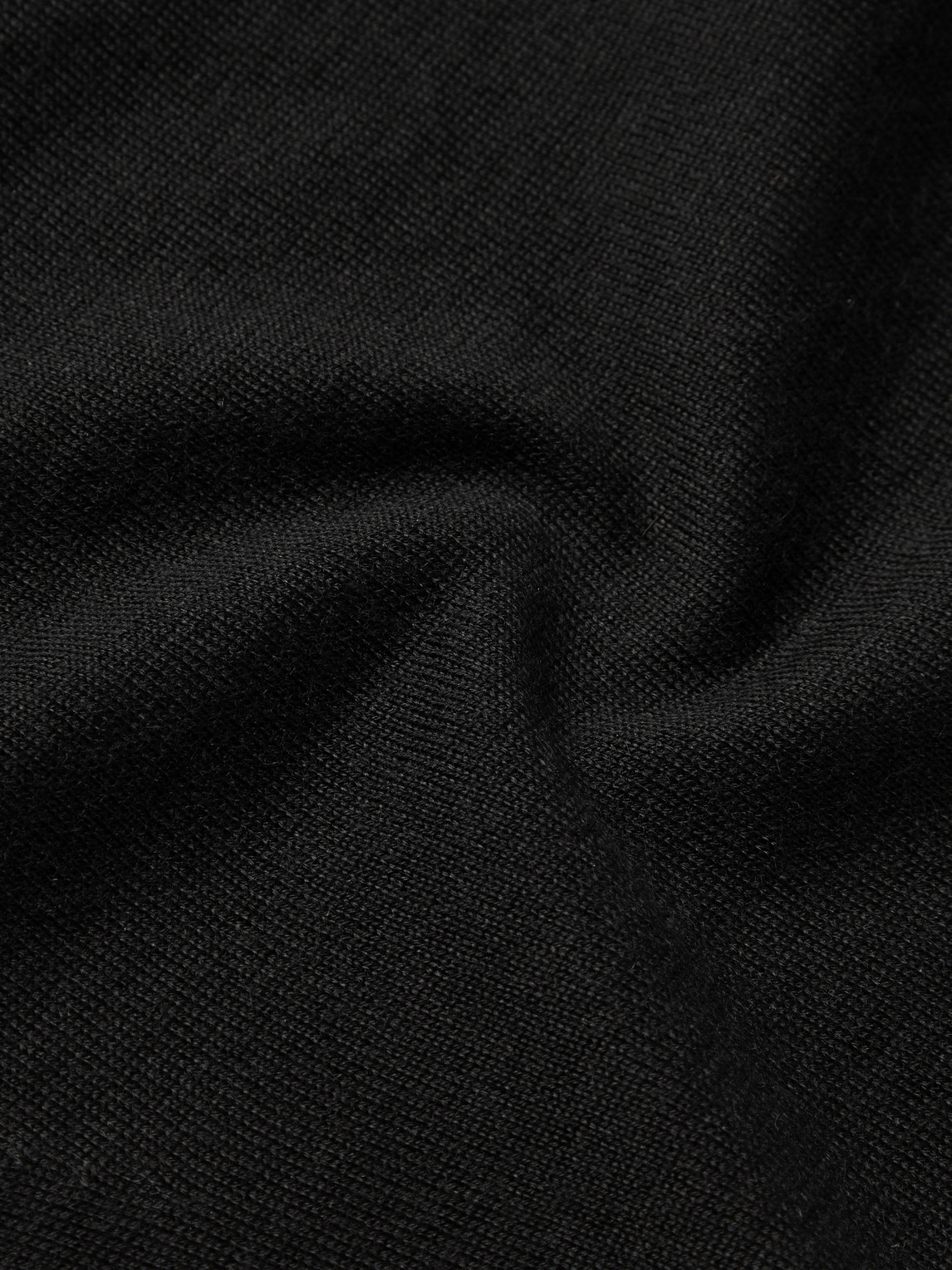 Shop Saint Laurent Slim-fit Wool, Cashmere And Silk-blend Sweater In Black
