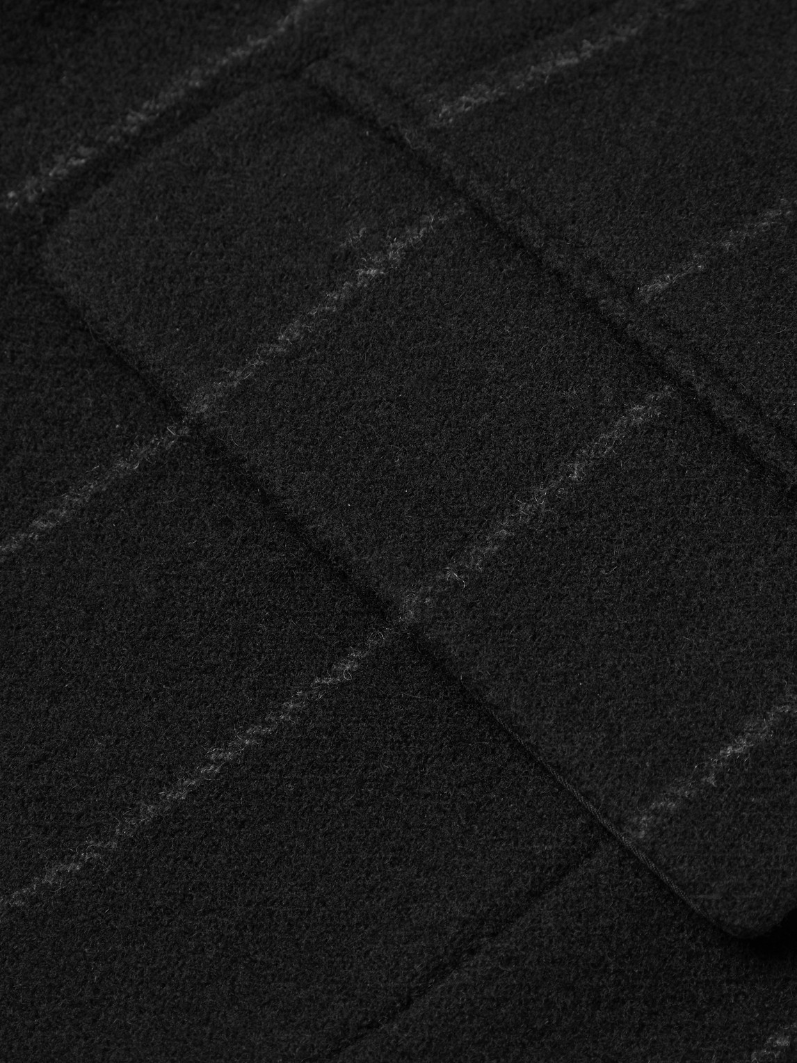 Shop Saint Laurent Pinstriped Wool-blend Coat In Black