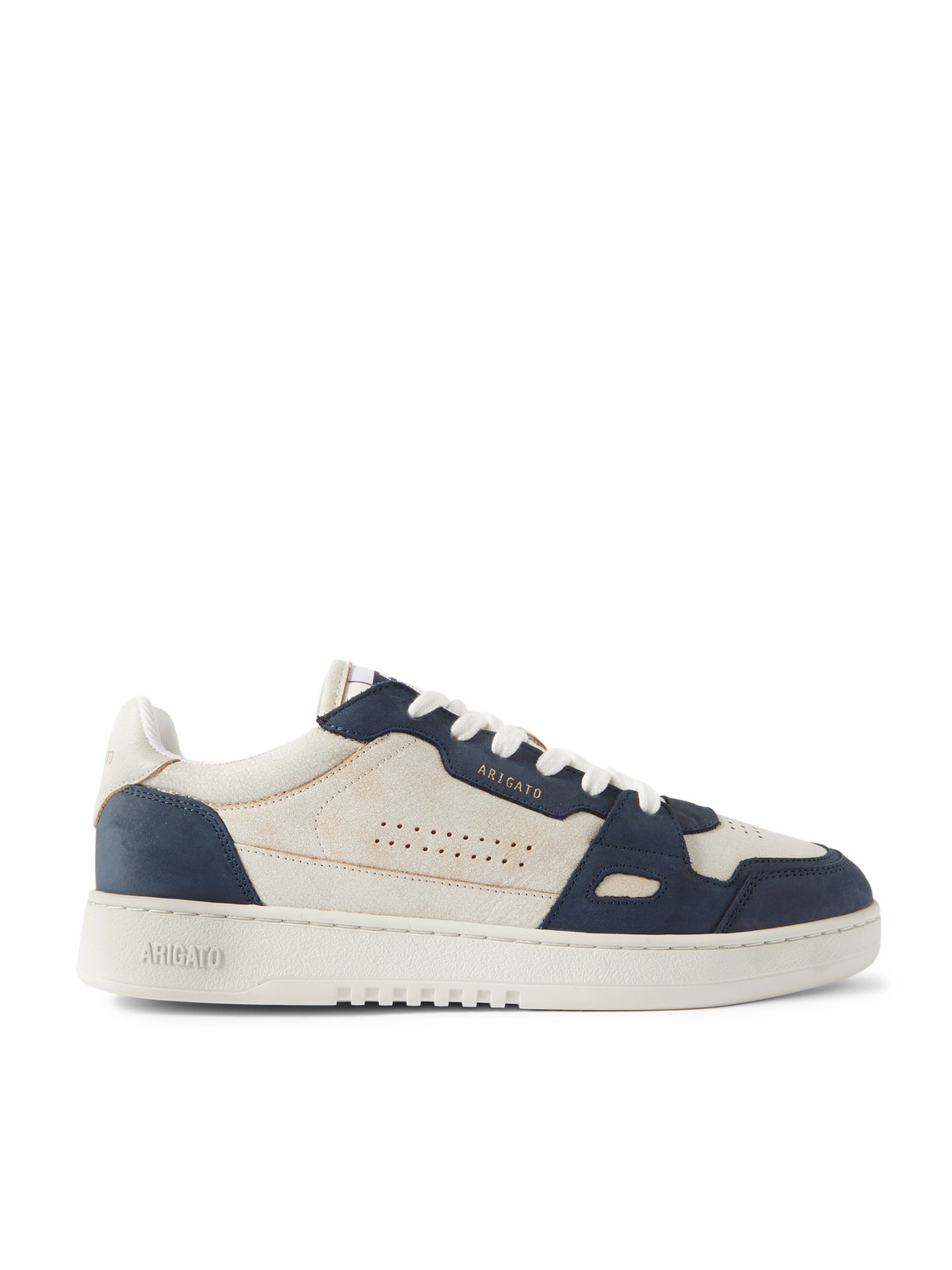 Axel Arigato Dice Lo Suede-trimmed Leather Sneakers In Neutrals