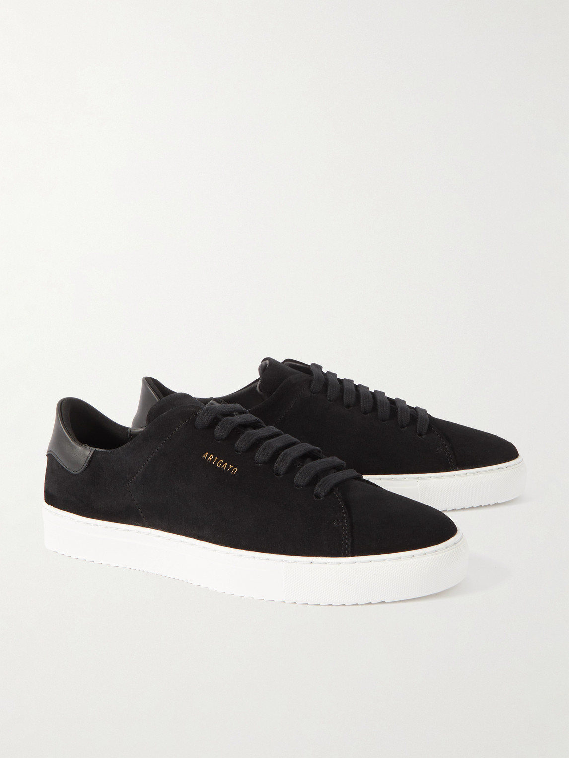 Axel Arigato '90 Clean' Black Low Top Sneakers With Logo Lettering On The Side In Black