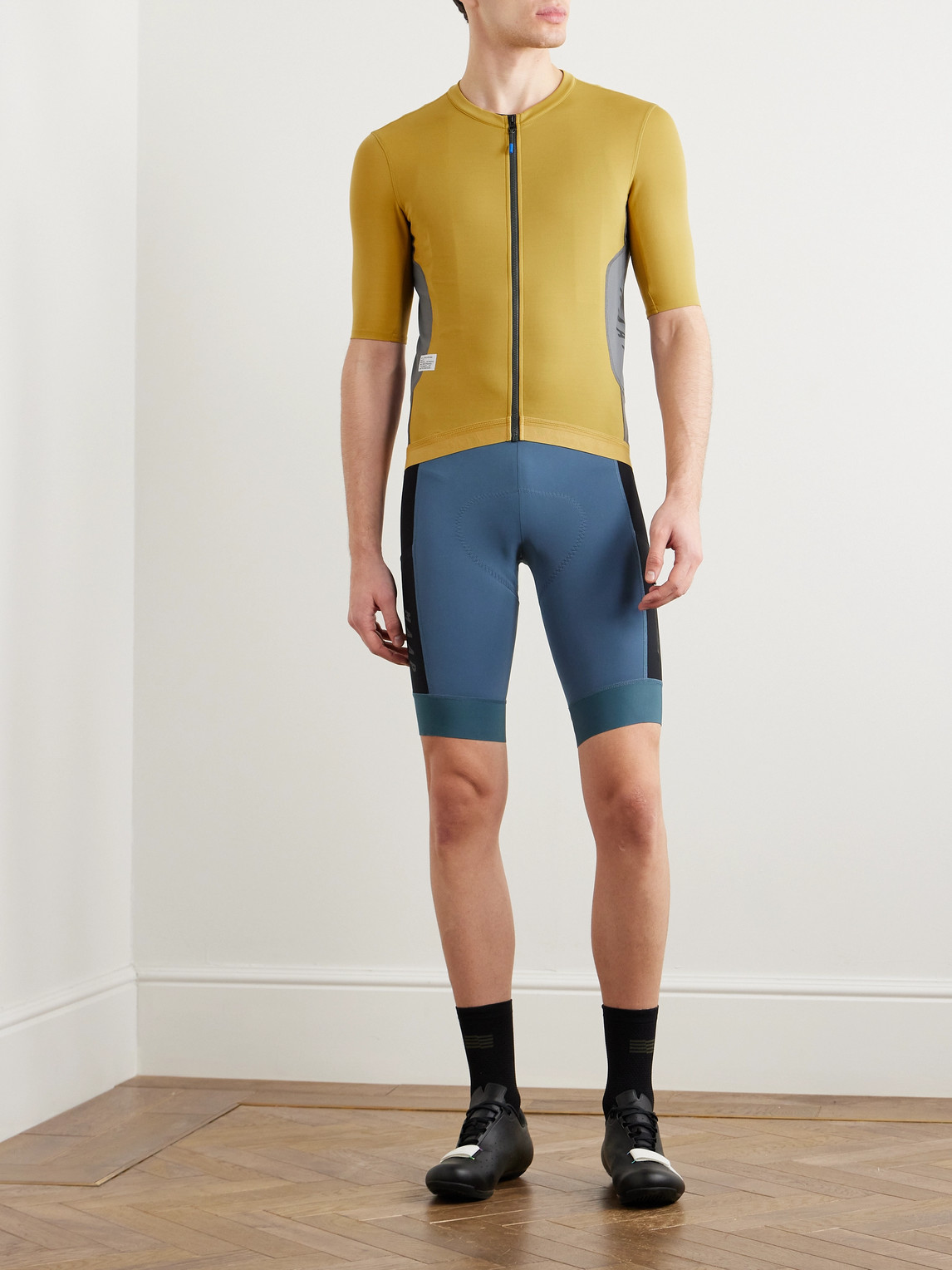 Shop Maap Alt_road Ripstop-panelled Cycling Jersey In Gold