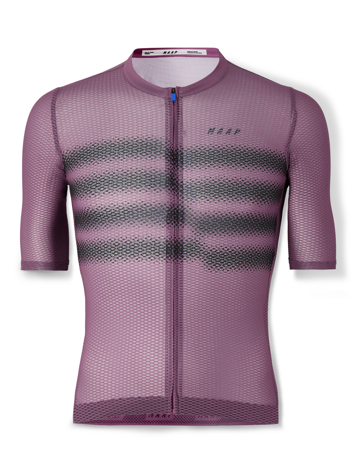 Maap Blurred Out Ultralight Pro Logo-print Stretch Recycled-mesh Cycling Jersey In Purple