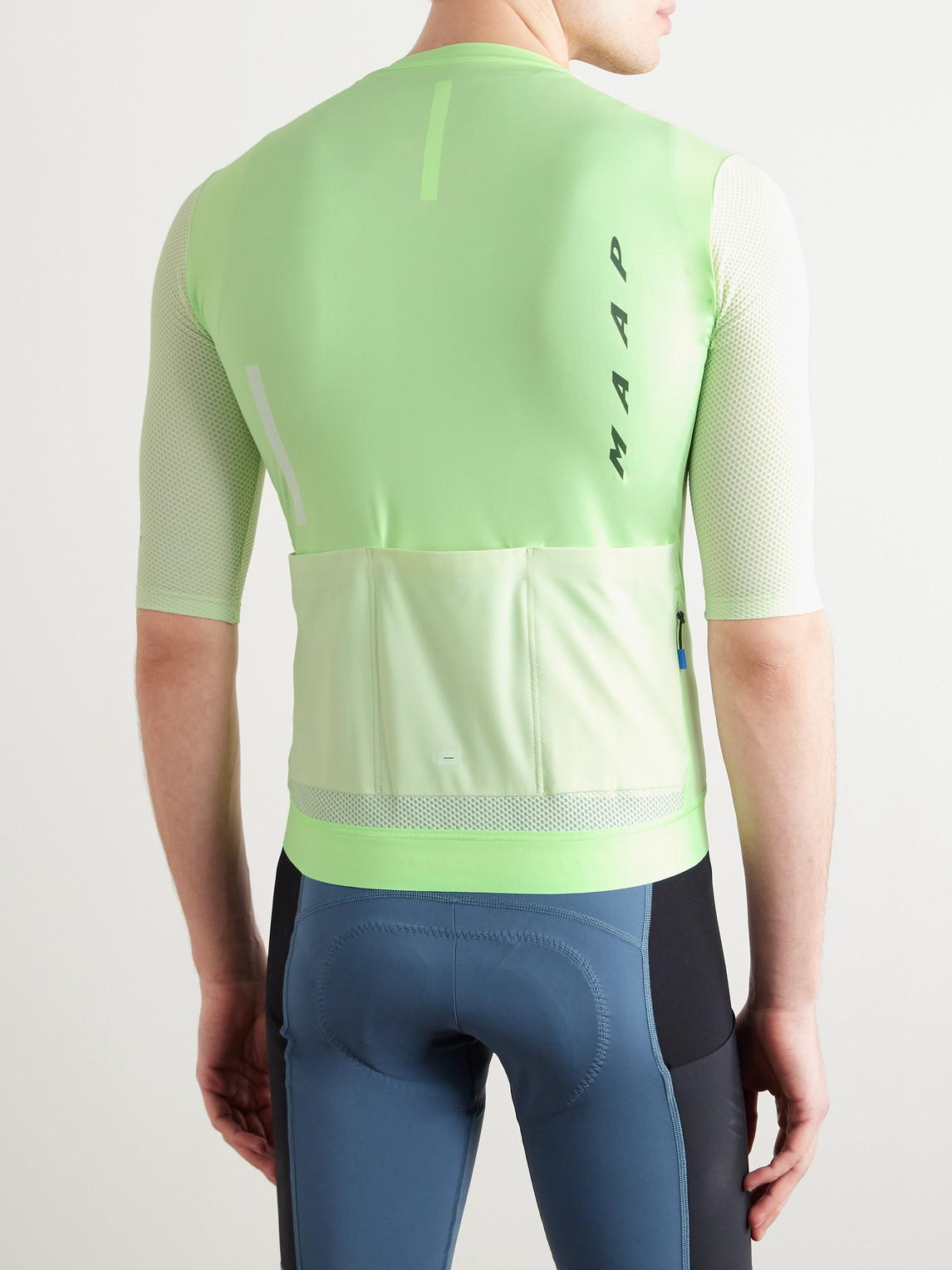 Shop Maap Evade Pro 2.0 Logo-print Stretch Recycled Cycling Jersey In Green