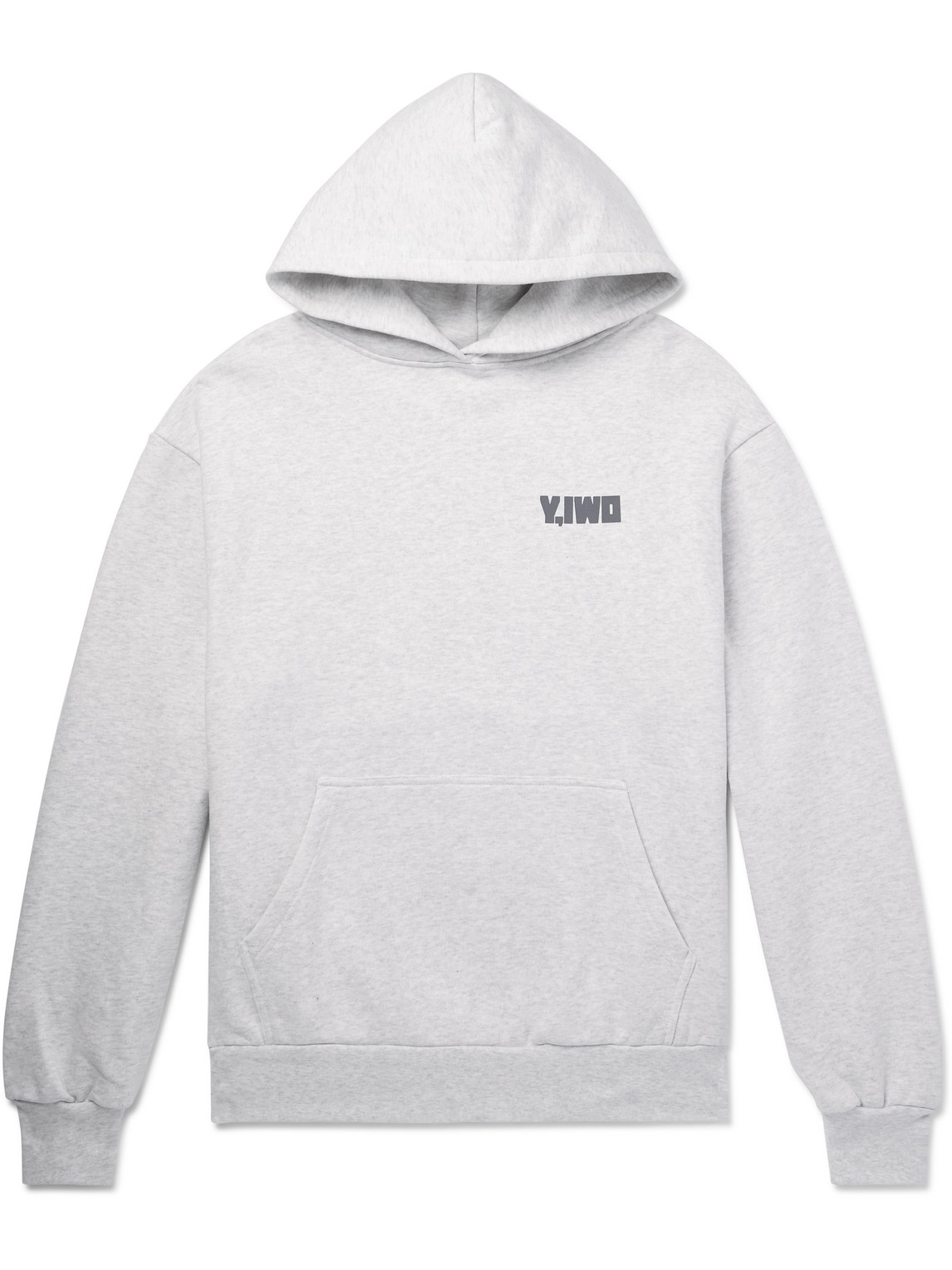 Y,iwo Hardwear Logo-print Cotton-jersey Hoodie In Gray