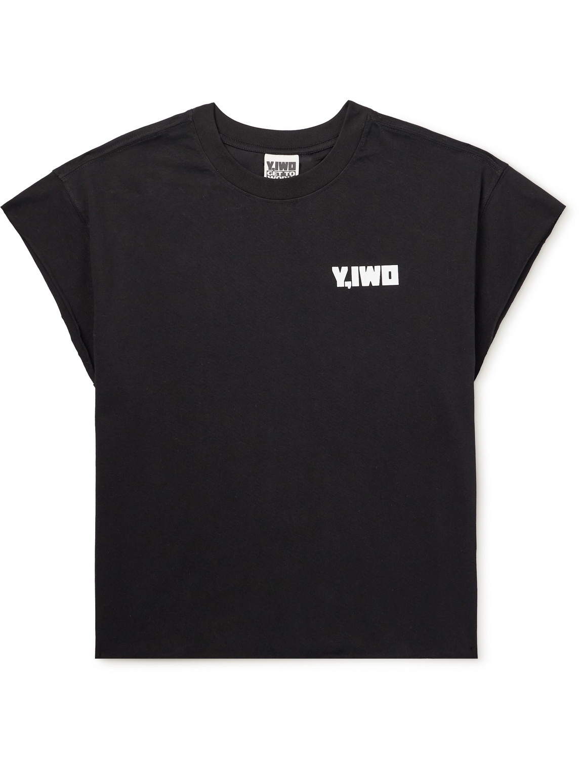 Y,iwo Hardwear Cropped Logo-print Cotton-jersey T-shirt In Black