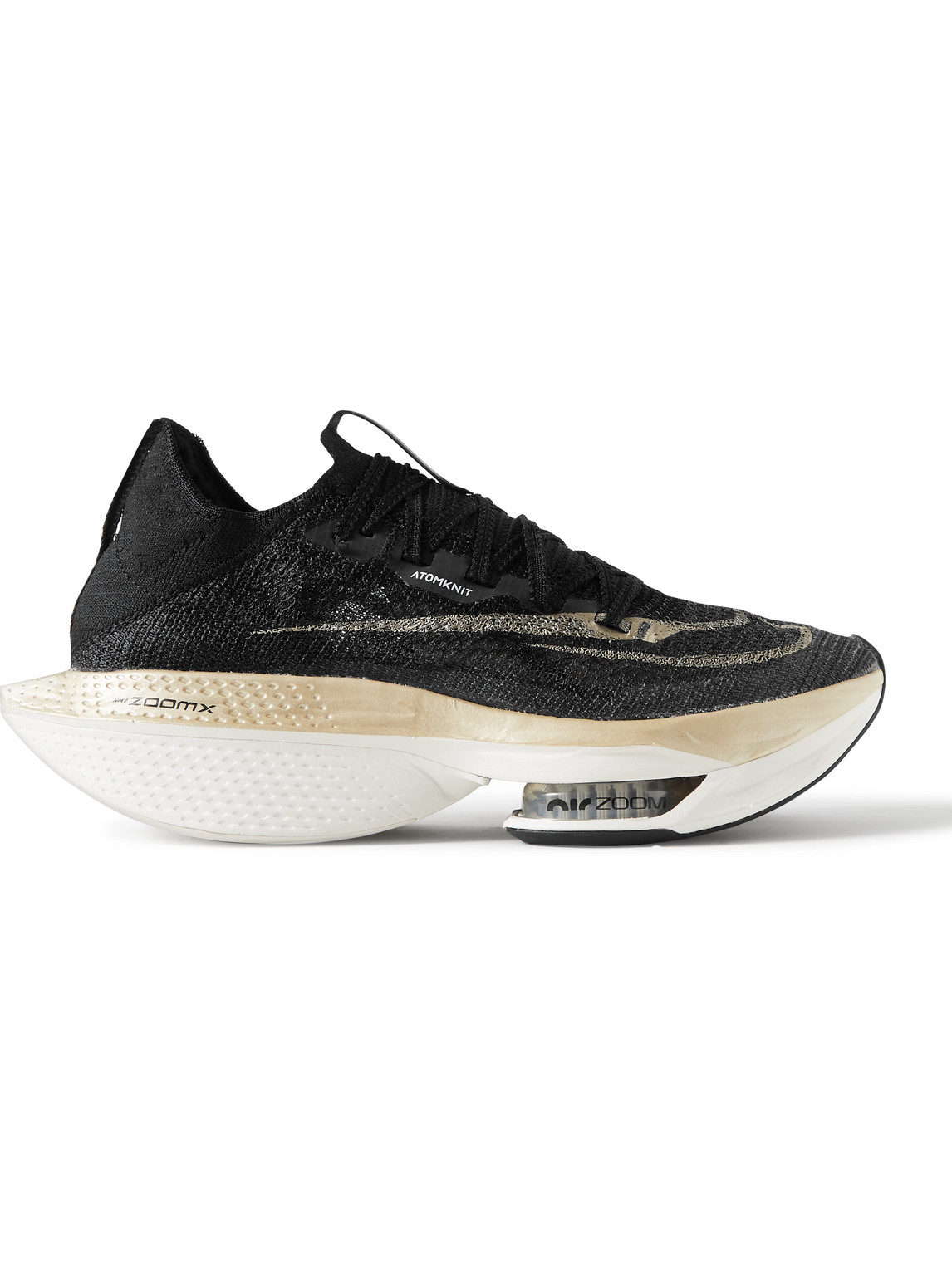 Nike Air Zoom Alphafly Next% 2 Atomknit Running Sneakers In Black