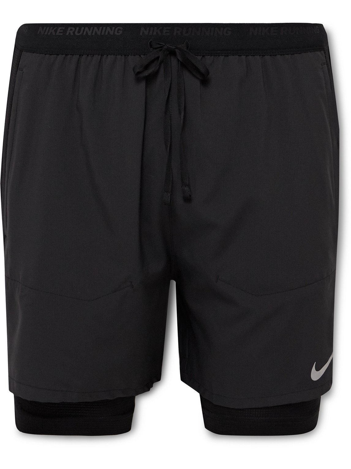 2-in-1 Stride Straight-Leg Dri-FIT Ripstop and Stretch-Jersey Shorts