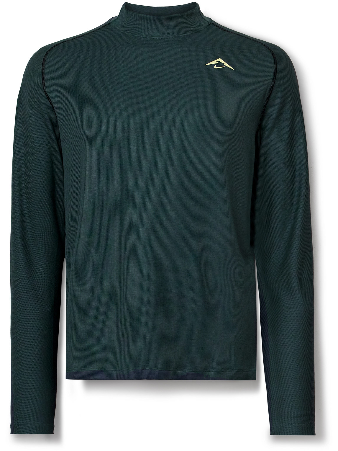 Nike Trail Mock-neck Dri-fit T-shirt In Green