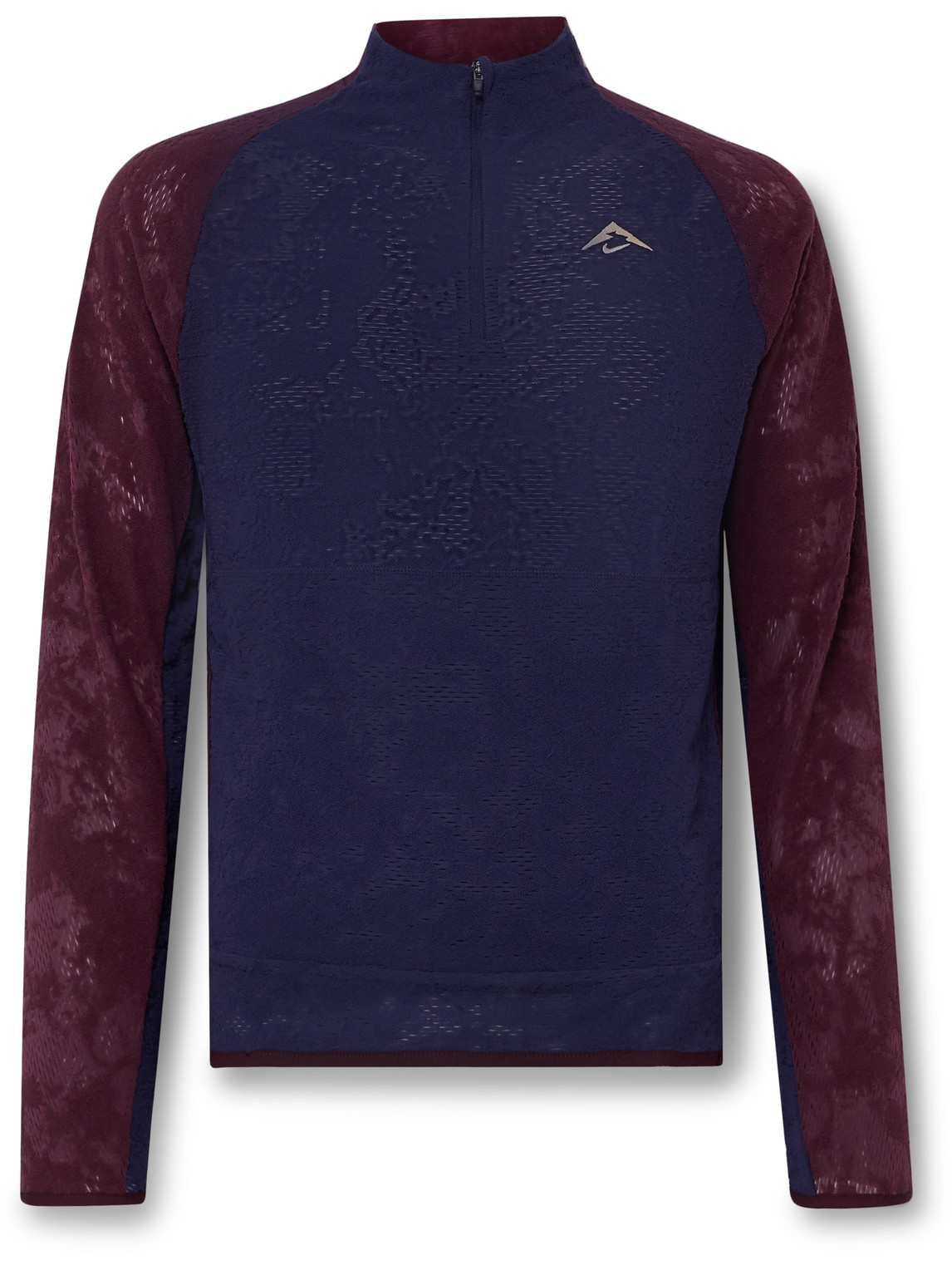 Shop Nike Trail Slim-fit Dri-fit Half-zip Top In Purple