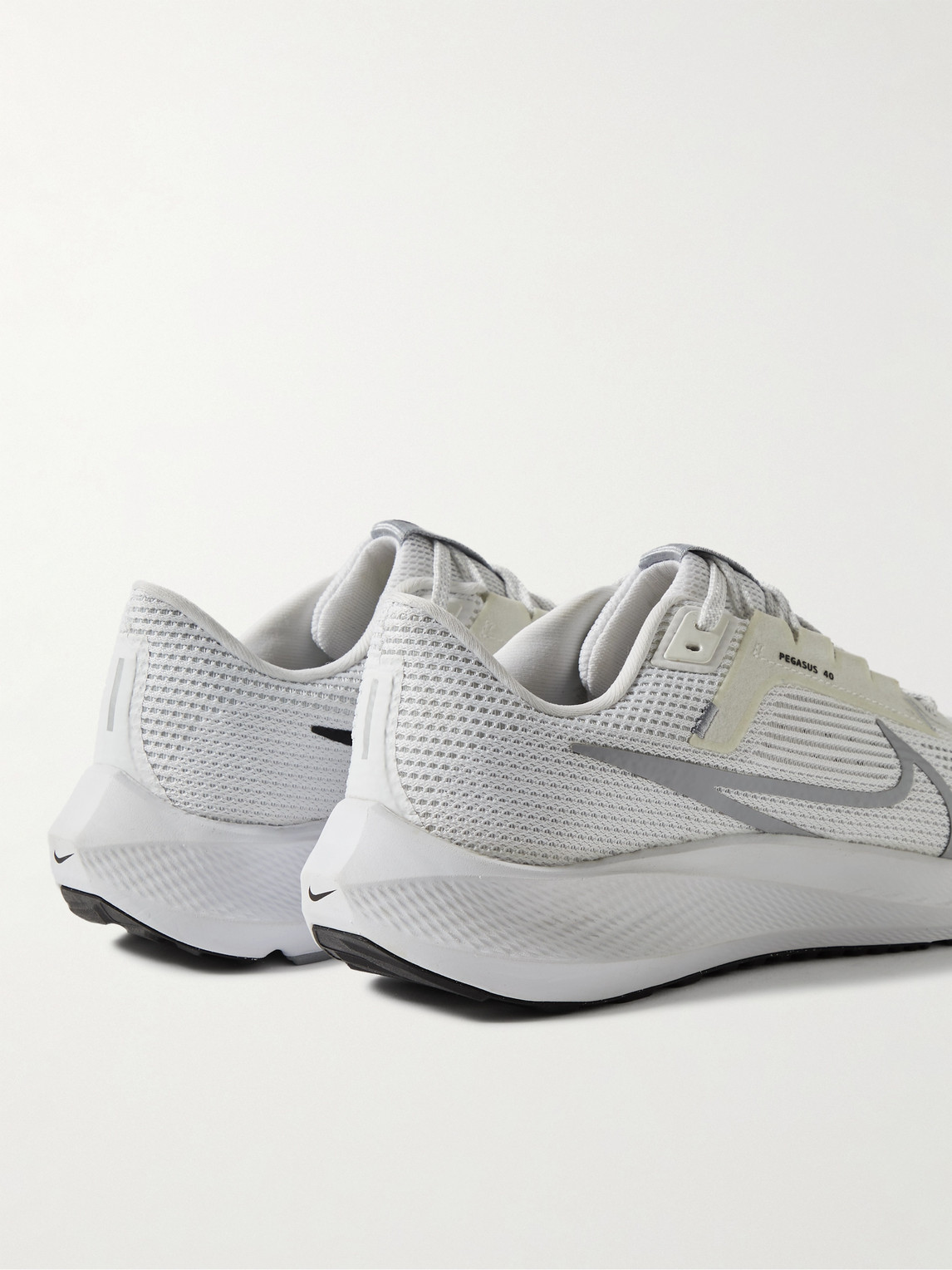 Shop Nike Air Zoom Pegasus 40 Rubber-trimmed Mesh Running Sneakers In White