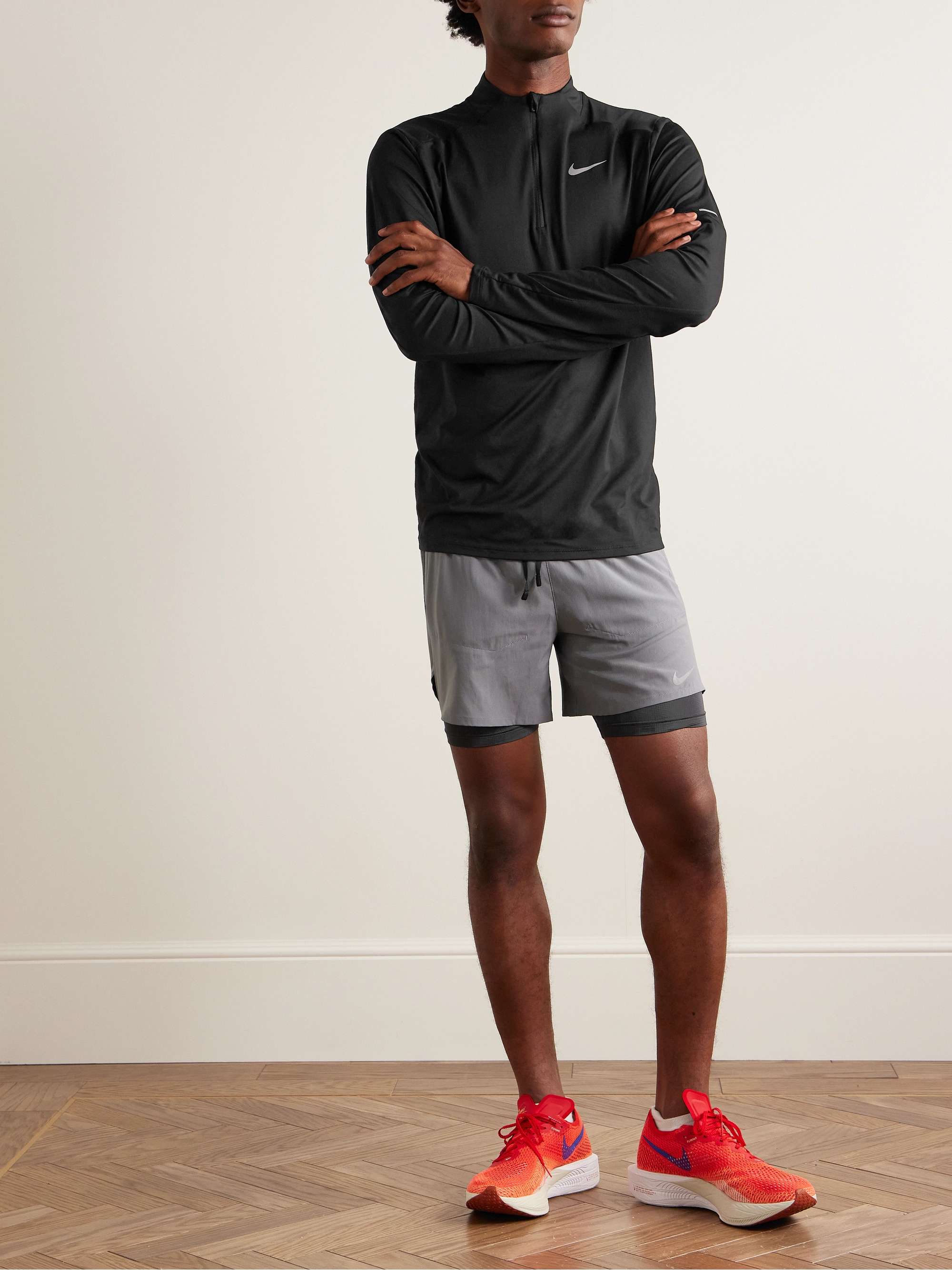 nike running half zip top